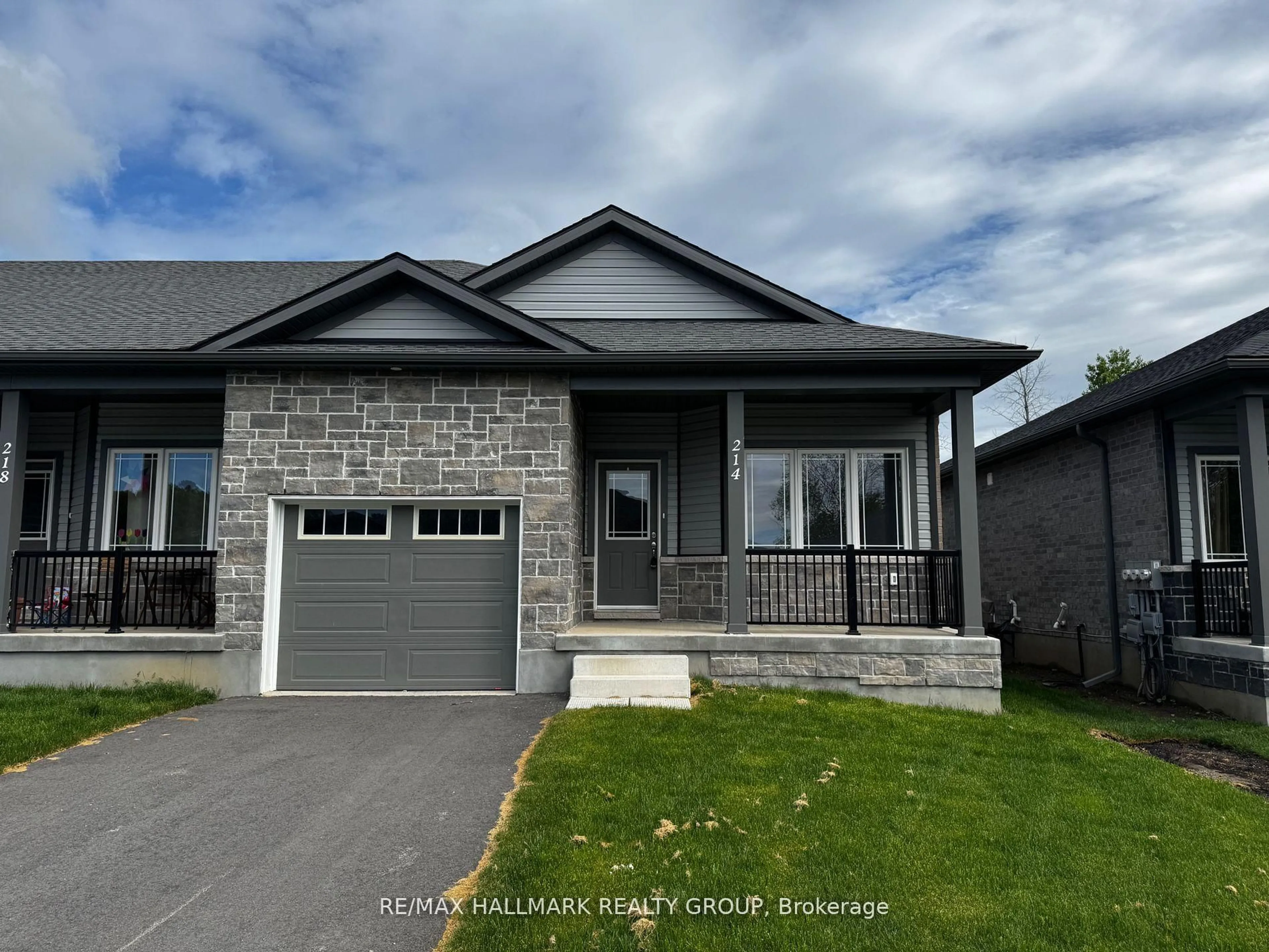 Home with vinyl exterior material, street for 214 Adley Dr, Brockville Ontario K6V 7E7