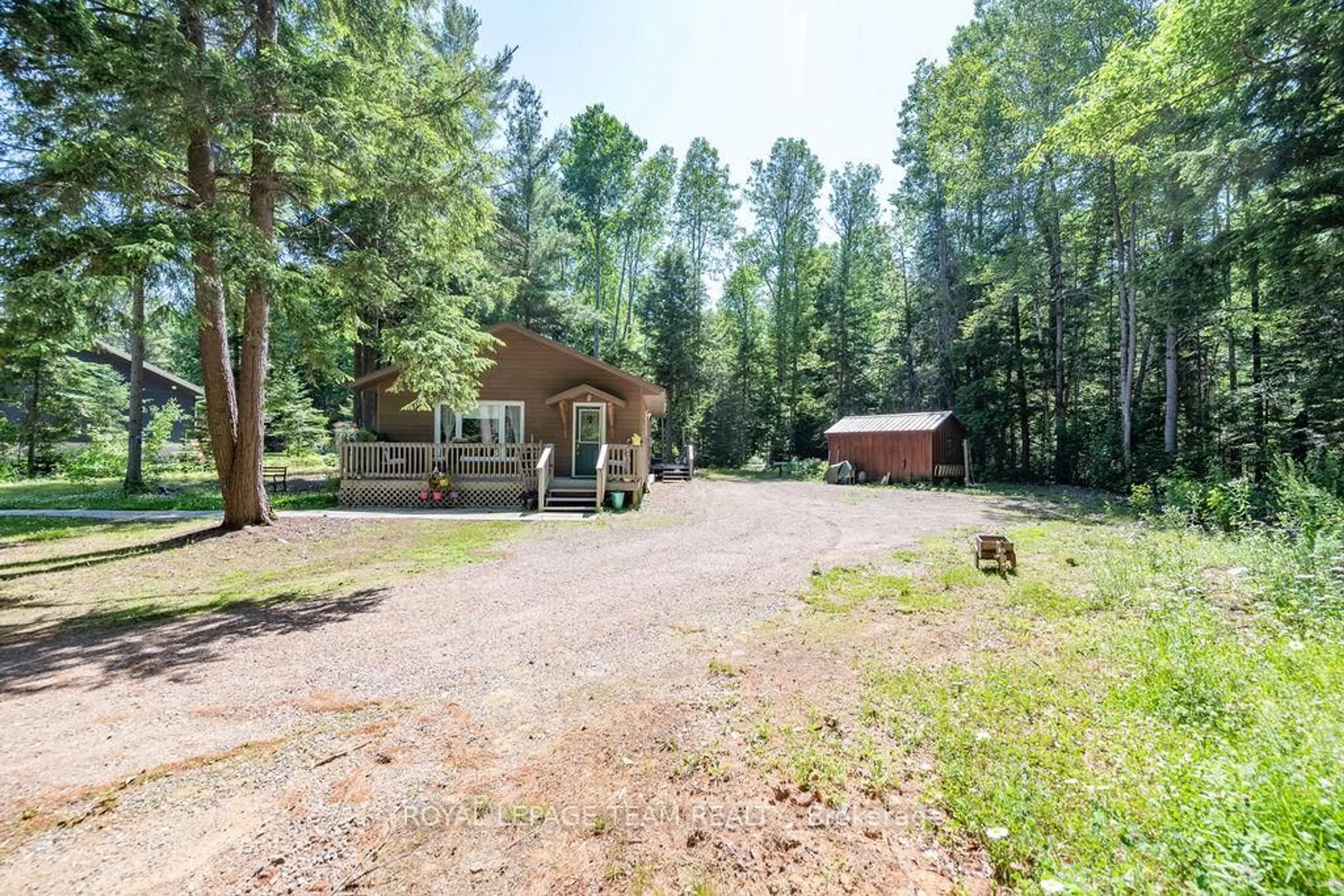 A pic from outside/outdoor area/front of a property/back of a property/a pic from drone, forest/trees view for 383 Ohio Rd, Combermere Ontario K0J 1L0