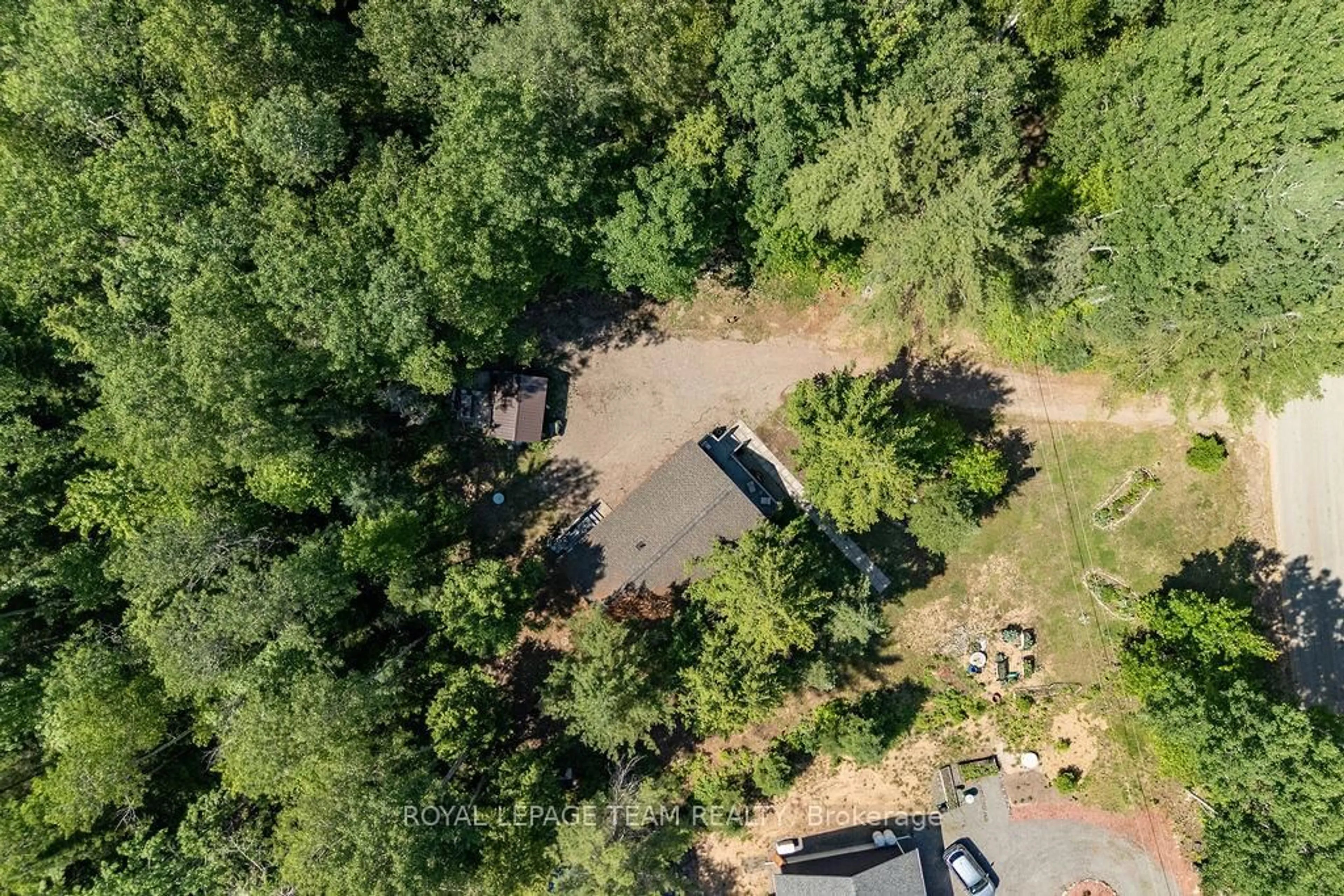 A pic from outside/outdoor area/front of a property/back of a property/a pic from drone, forest/trees view for 383 Ohio Rd, Combermere Ontario K0J 1L0