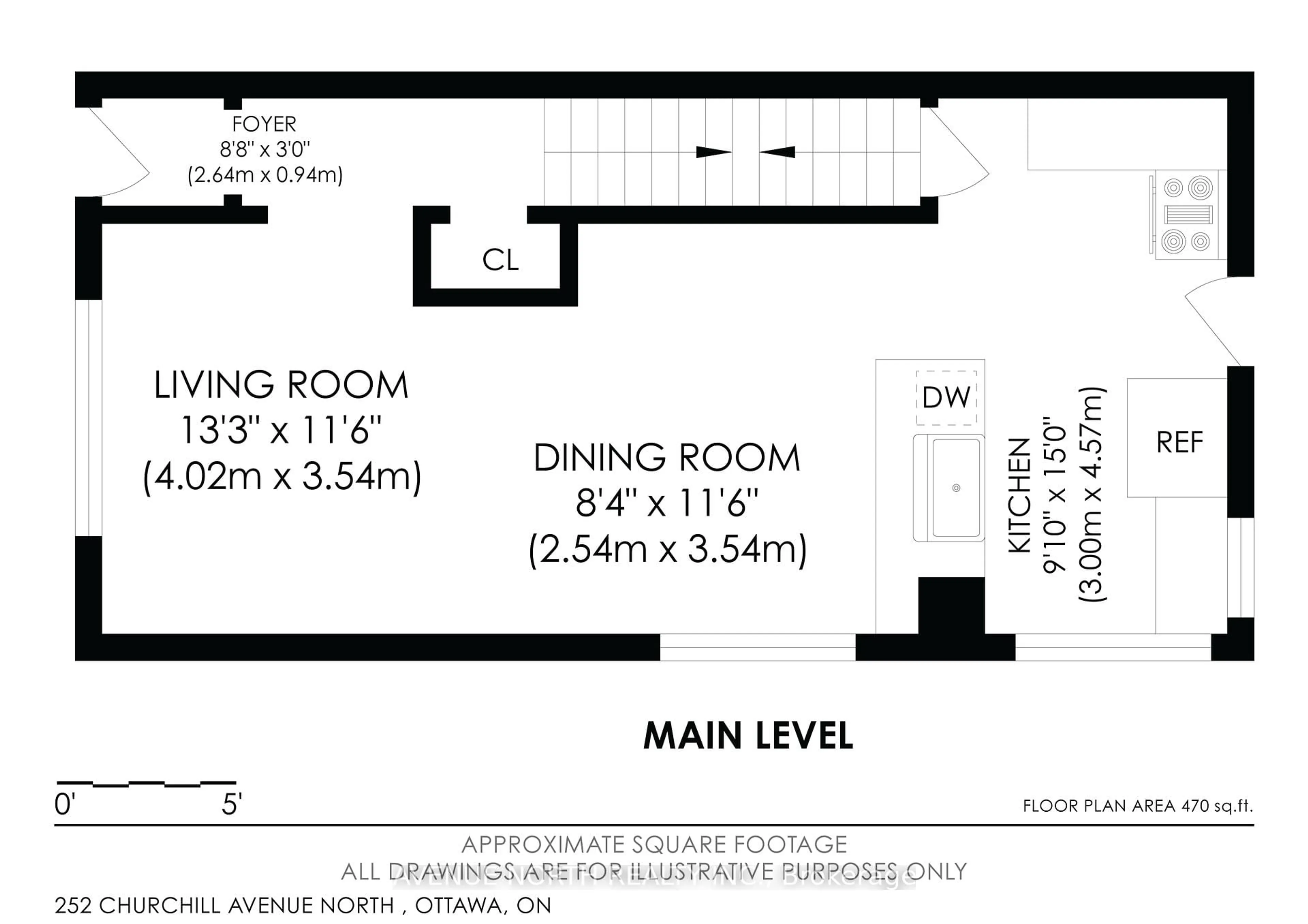 Floor plan for 252 Churchill Ave, Ottawa Ontario K1Z 5B2