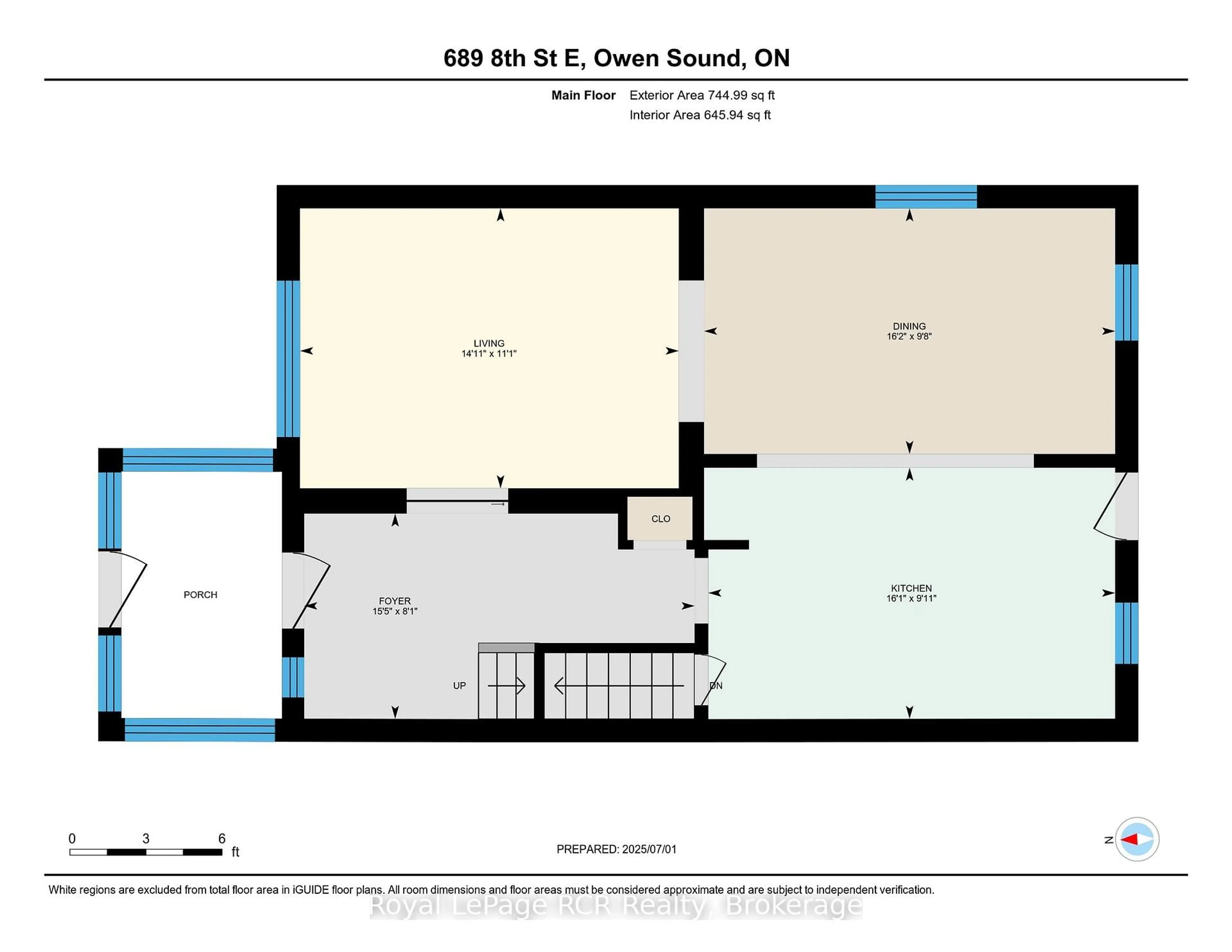Floor plan for 689 8th St, Owen Sound Ontario N4K 1L7