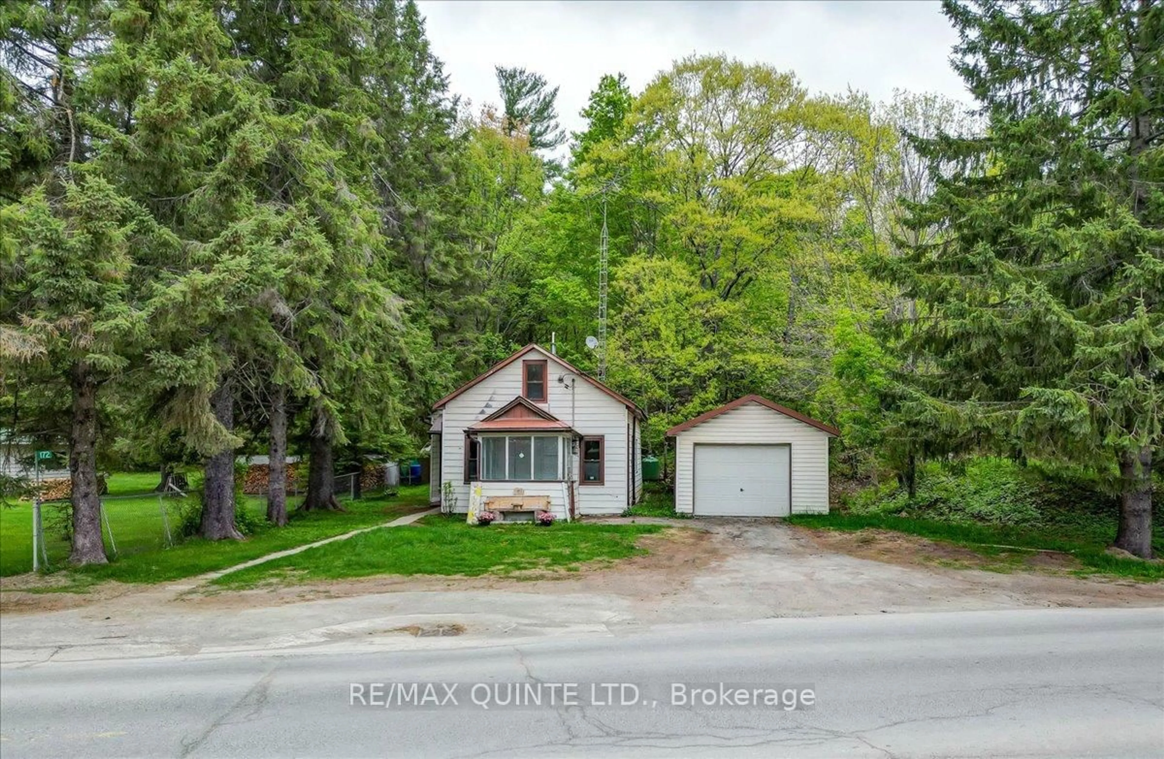 A pic from outside/outdoor area/front of a property/back of a property/a pic from drone, street for 172 County Road 504 Rd, North Kawartha Ontario K0L 1A0