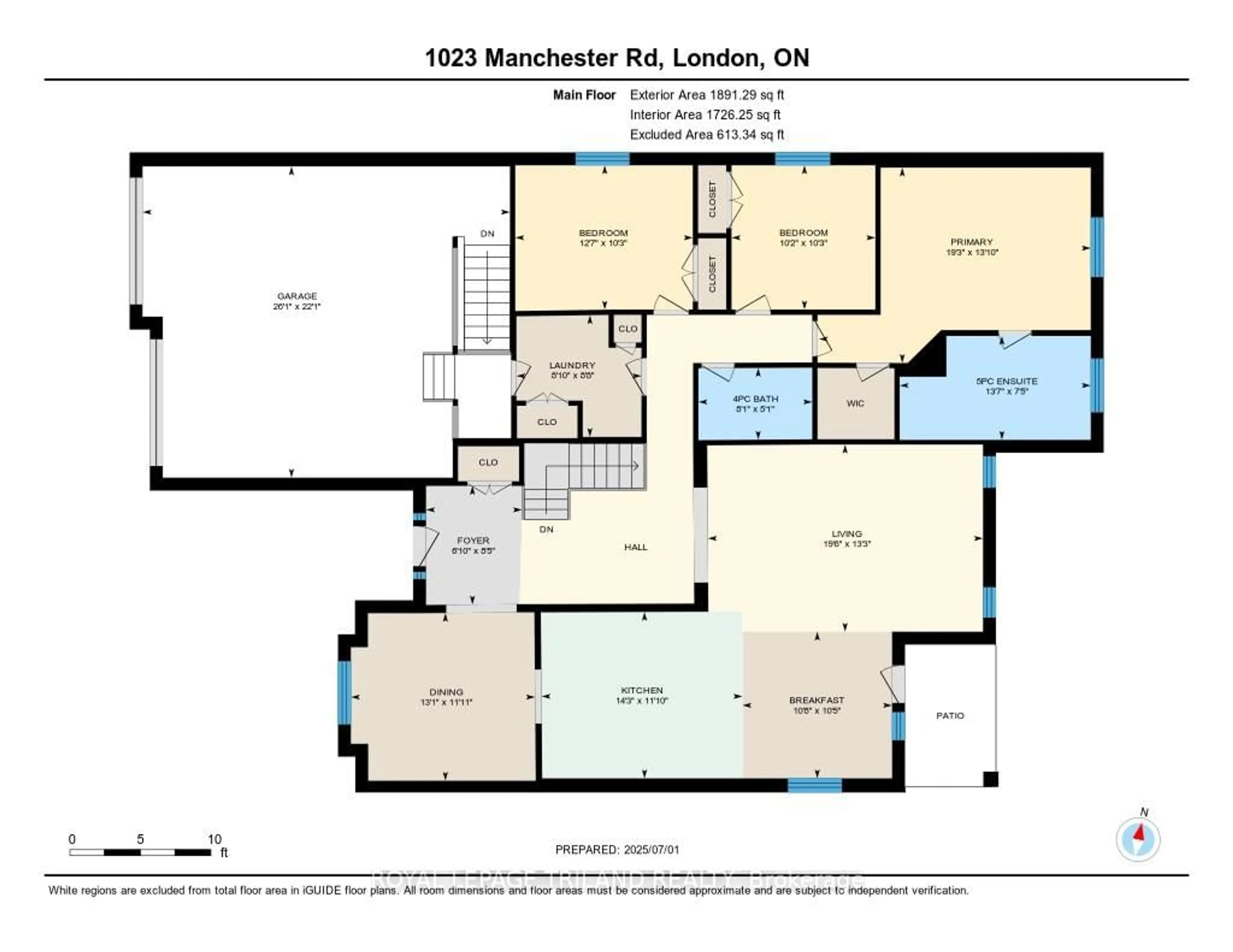 Floor plan for 1023 Manchester Rd, London North Ontario N6H 5J1
