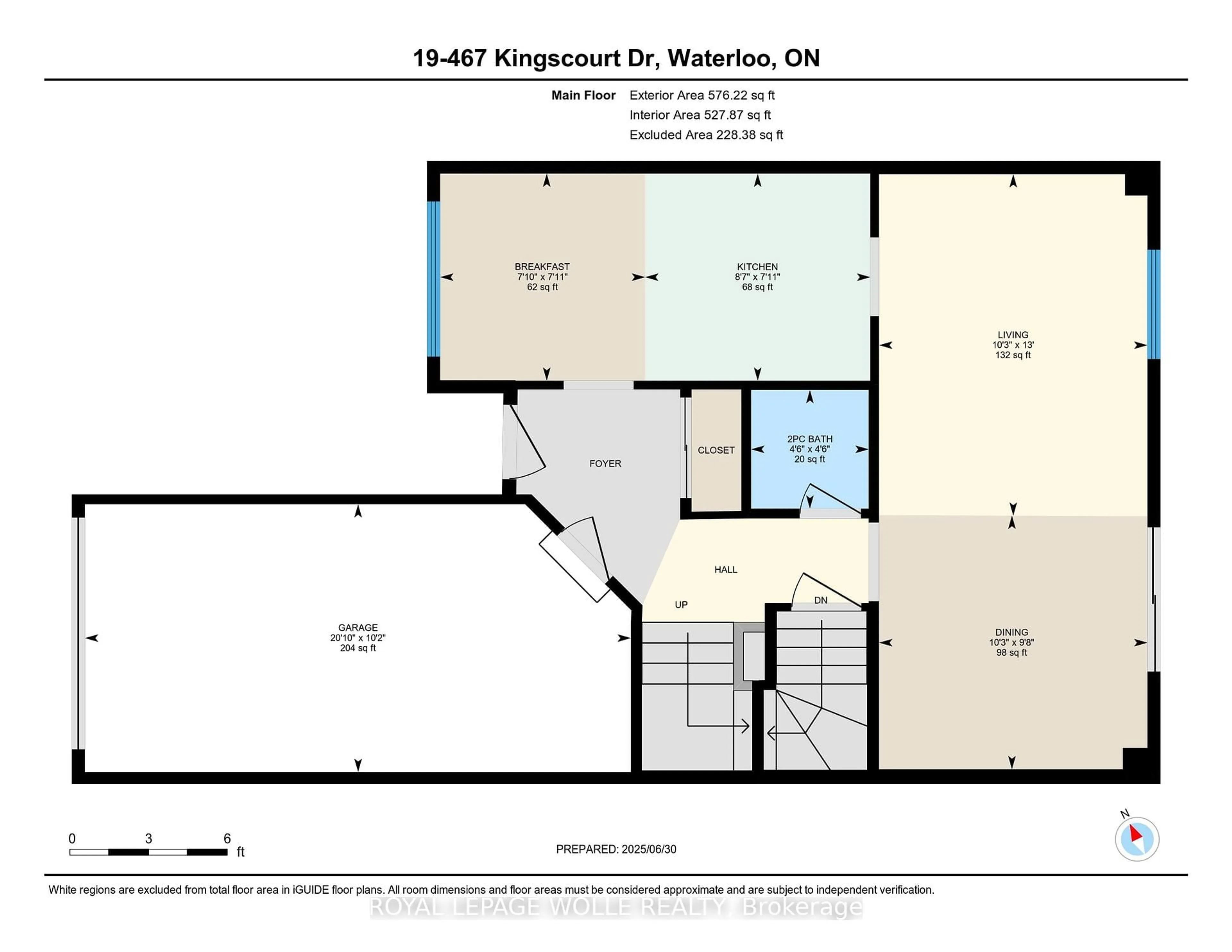 Floor plan for 476 Kingscourt Dr #19, Waterloo Ontario N2K 3R3