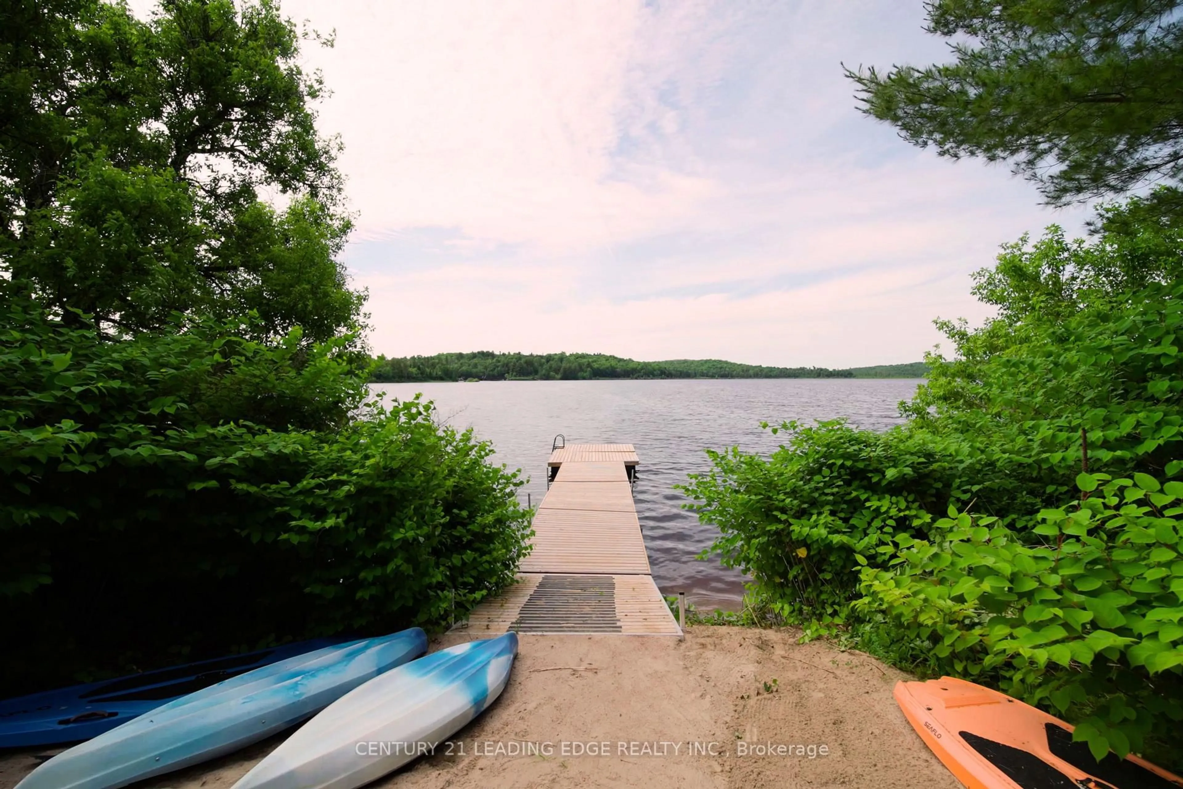 Patio, water/lake/river/ocean view for 34 Ottawa Ave, South River Ontario P0A 1X0