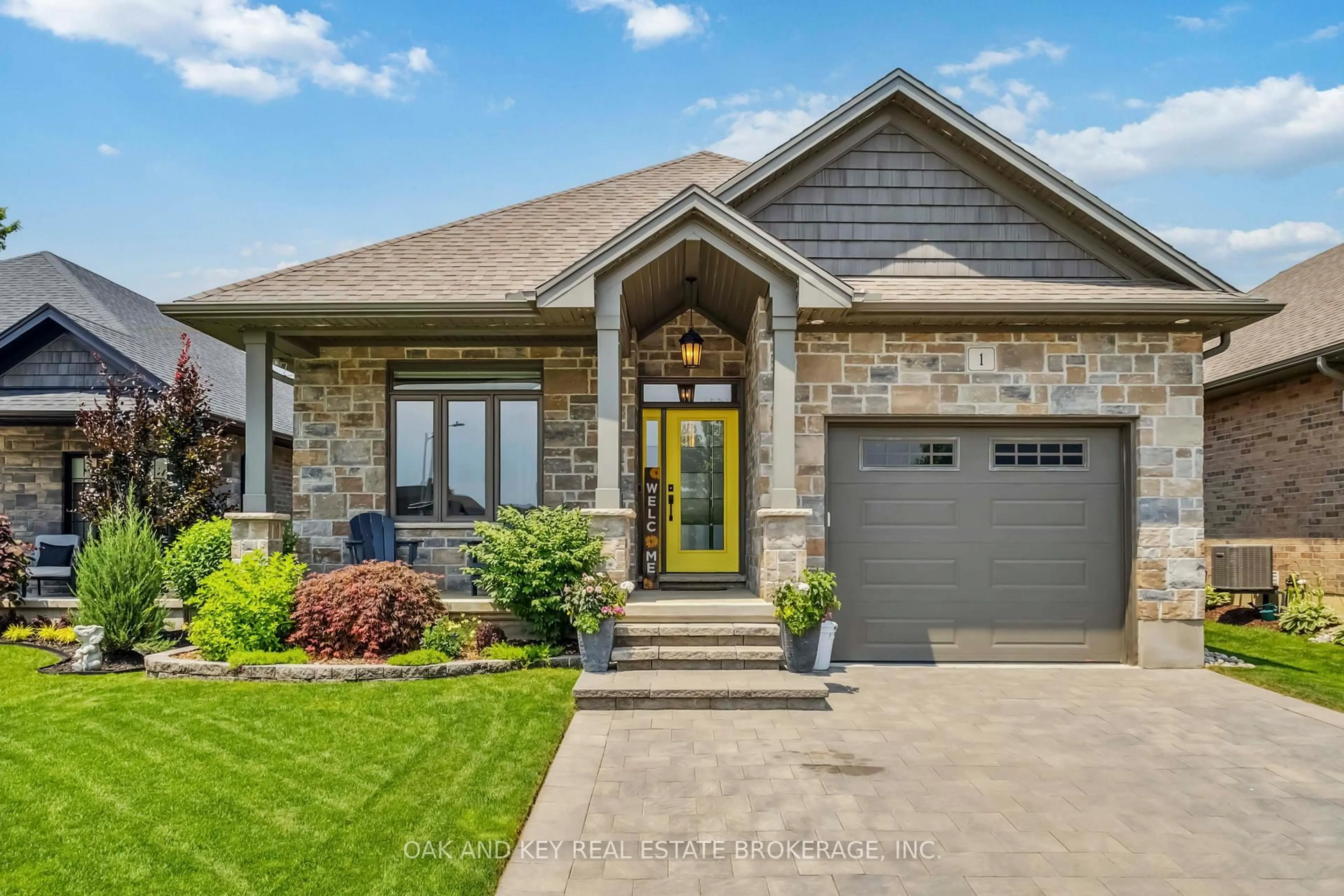 Home with brick exterior material, street for 159 Collins Way #1, Strathroy Caradoc Ontario N7G 0G8