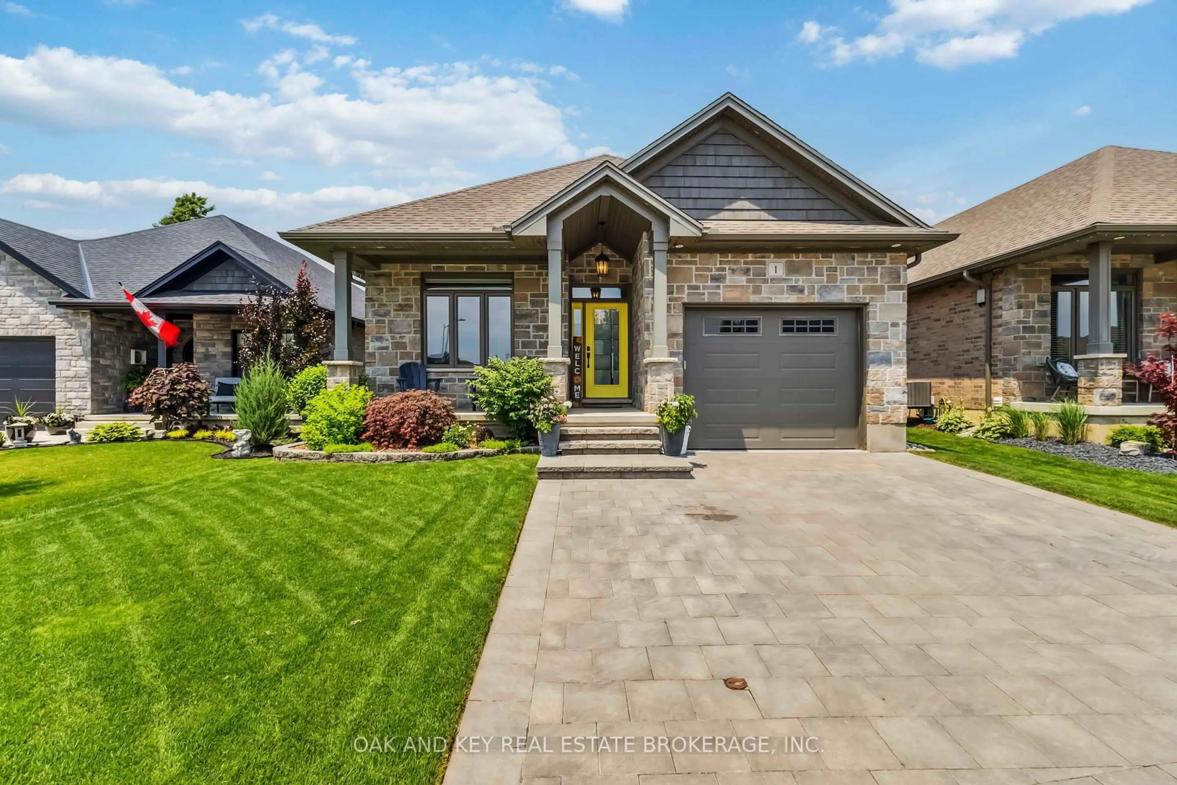 Home with brick exterior material, street for 159 Collins Way #1, Strathroy Caradoc Ontario N7G 0G8