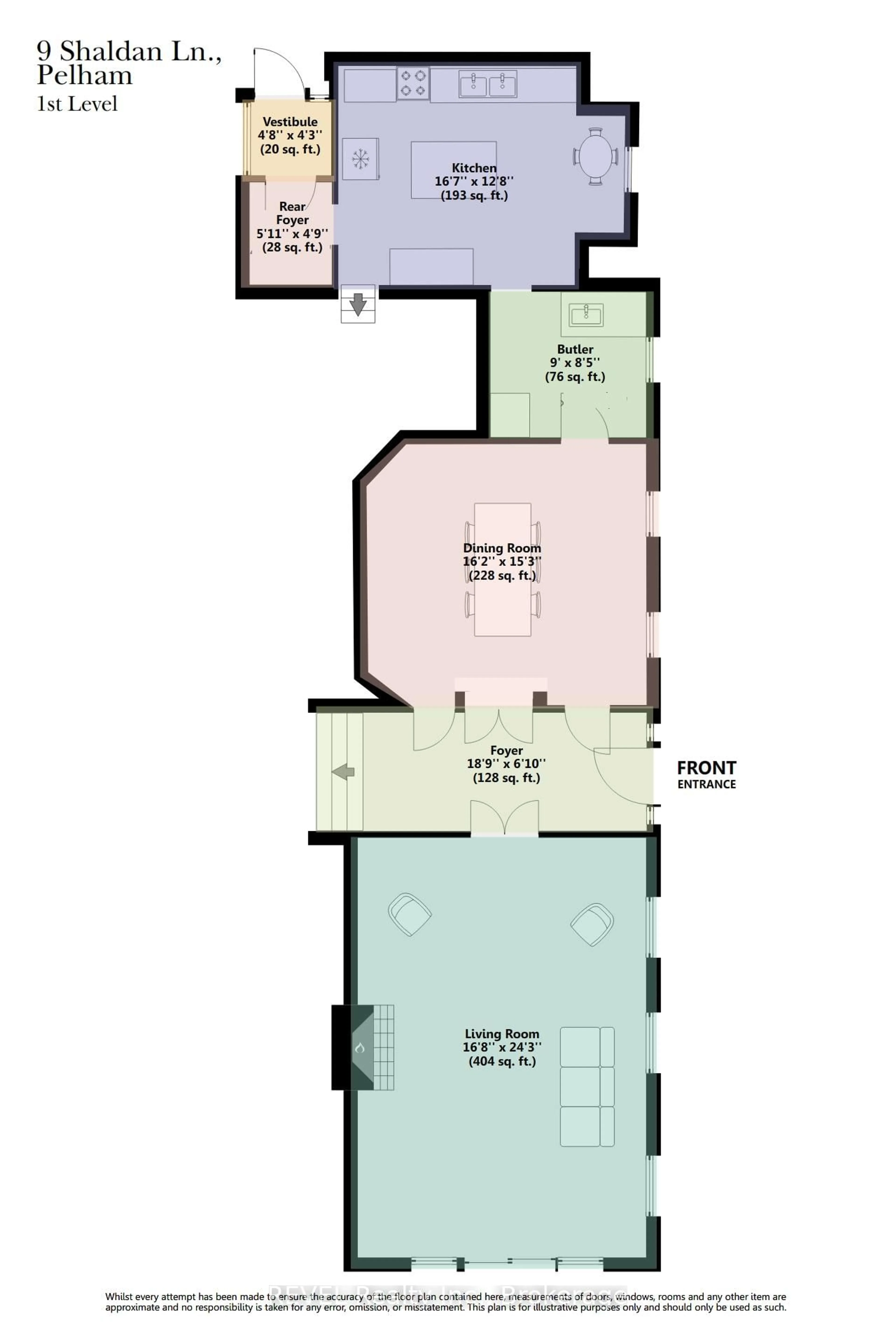 Floor plan for 9 SHALDAN Lane, Pelham Ontario L0S 1E0