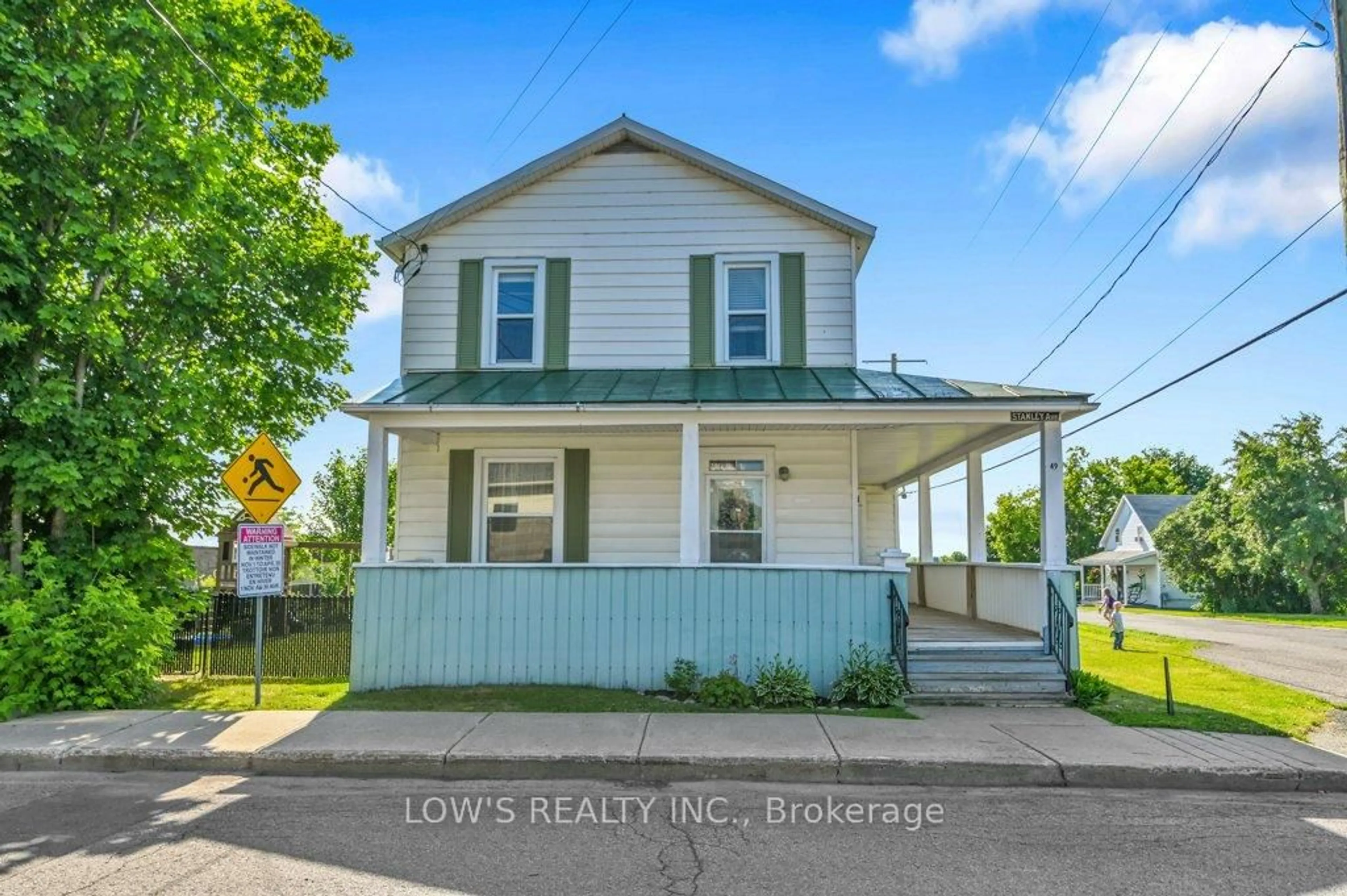 Home with vinyl exterior material, street for 49 Stanley Ave, Champlain Ontario K0B 1R0