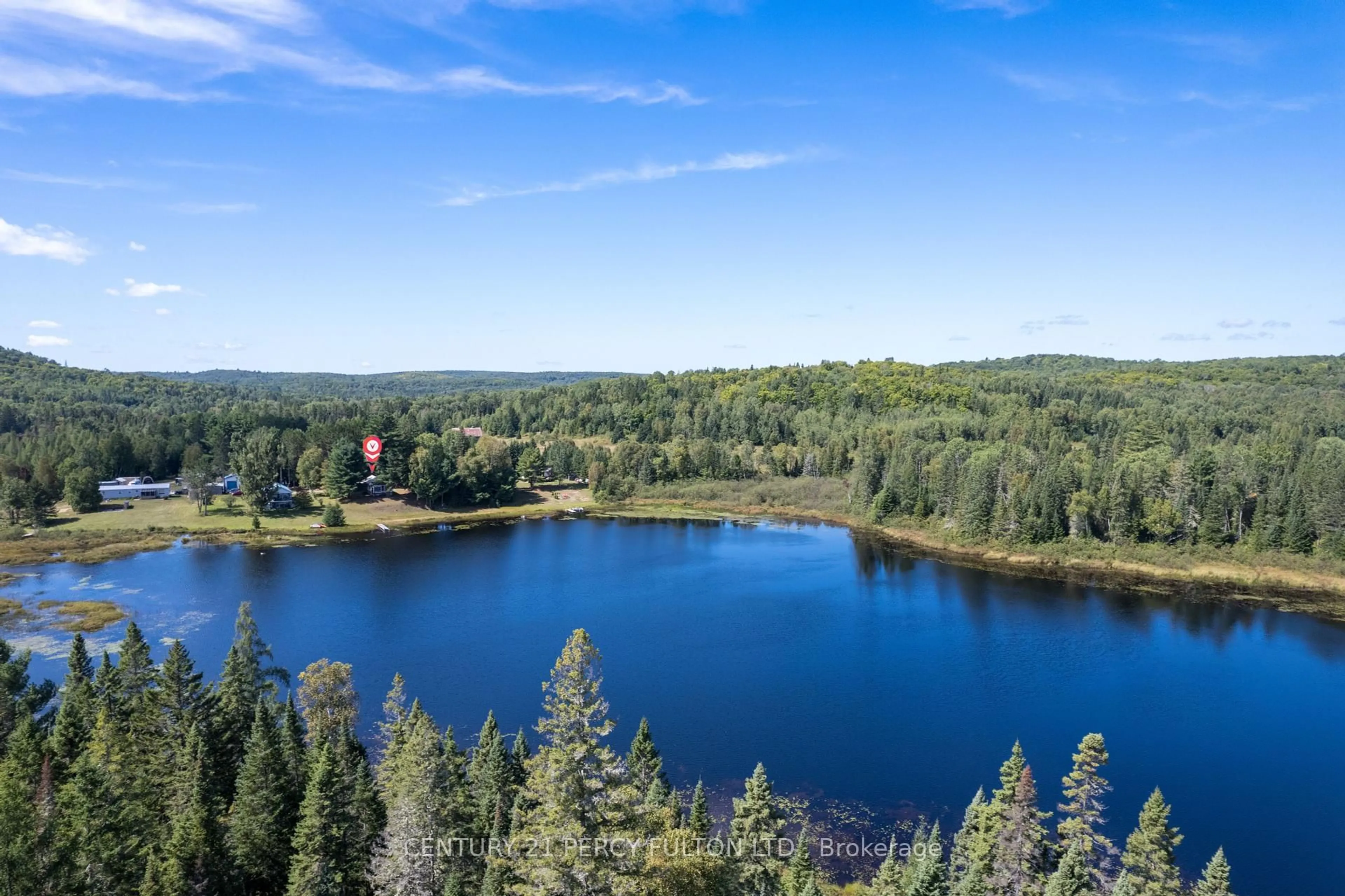 A pic from outside/outdoor area/front of a property/back of a property/a pic from drone, water/lake/river/ocean view for 100 B Baragars Rd, Maynooth Ontario K0L 2K0