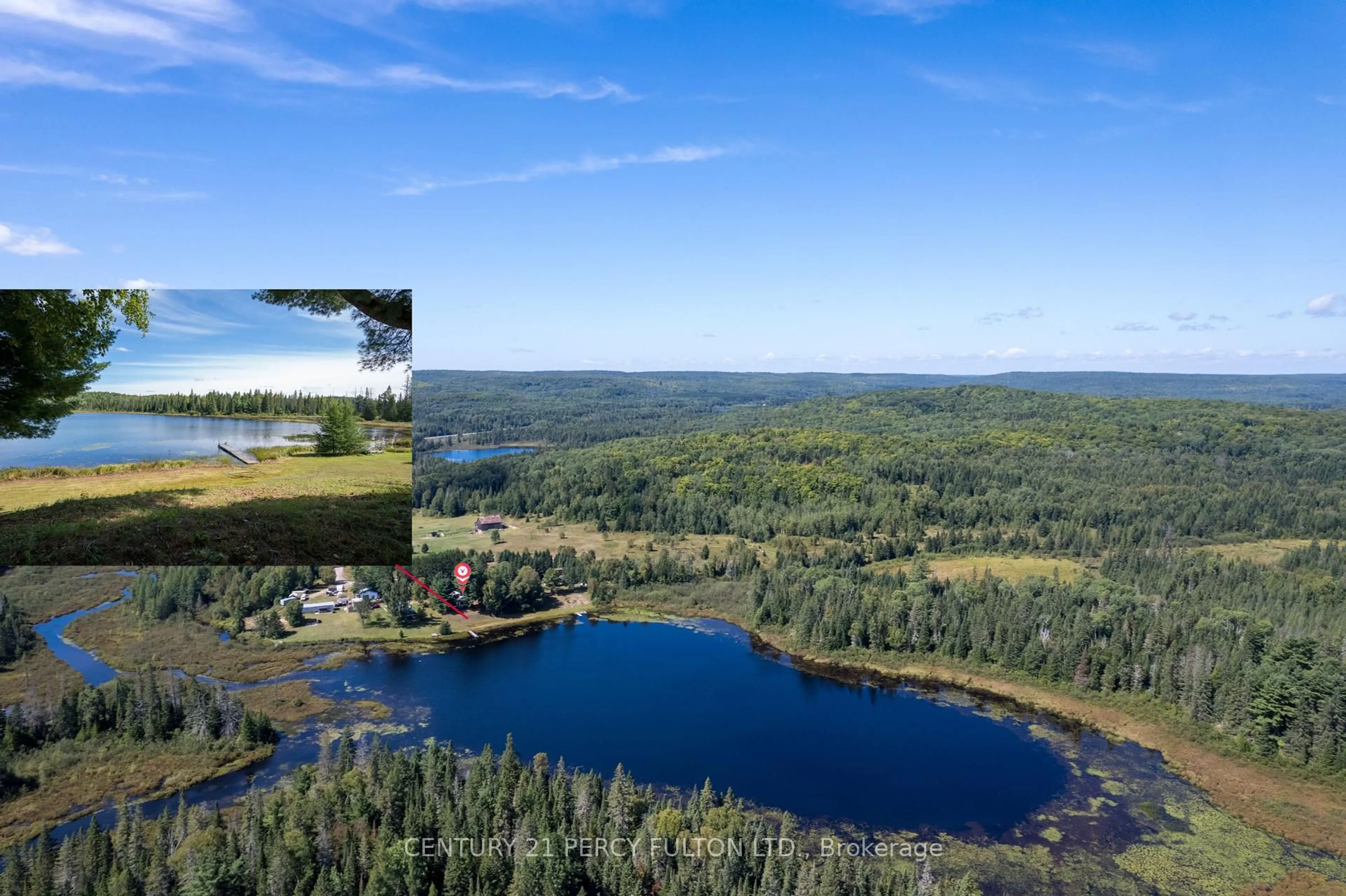 A pic from outside/outdoor area/front of a property/back of a property/a pic from drone, water/lake/river/ocean view for 100 B Baragars Rd, Maynooth Ontario K0L 2K0