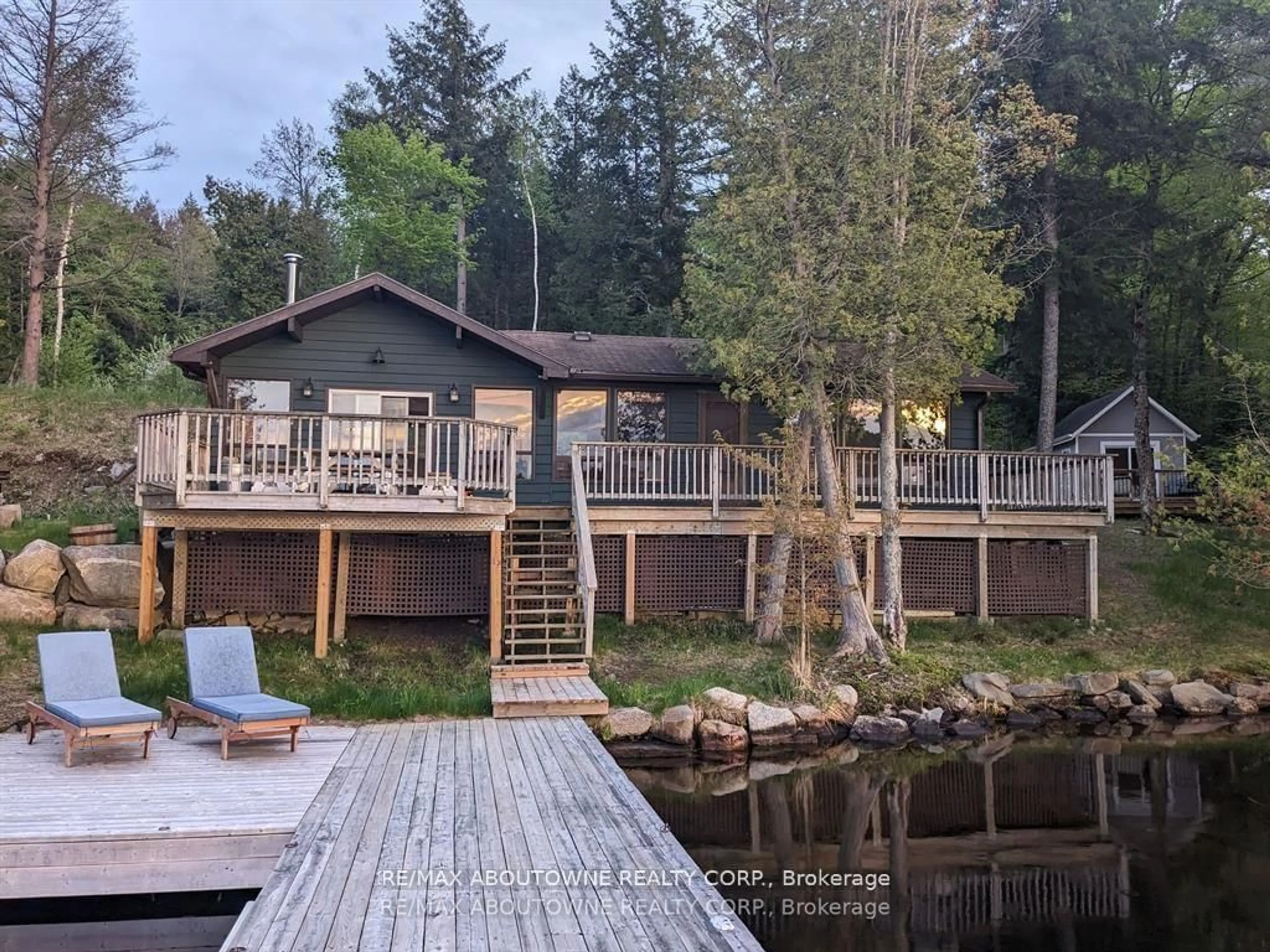 A pic from outside/outdoor area/front of a property/back of a property/a pic from drone, water/lake/river/ocean view for 623 Weslemkoon Lake, Hastings Ontario K0L 1W0