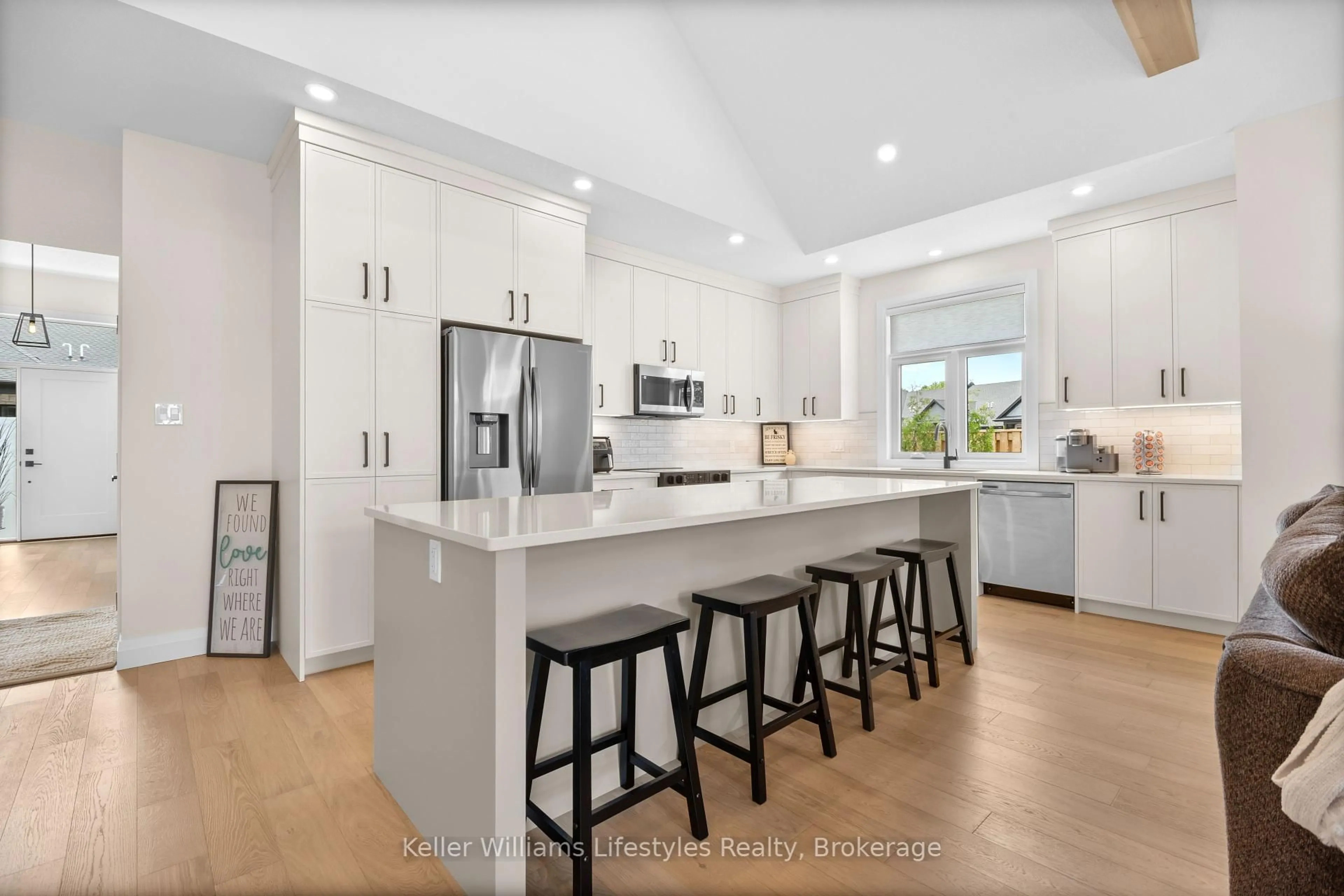 Open concept kitchen, ceramic/tile floor for 63 Compass Tr #35, Central Elgin Ontario N5L 0B4
