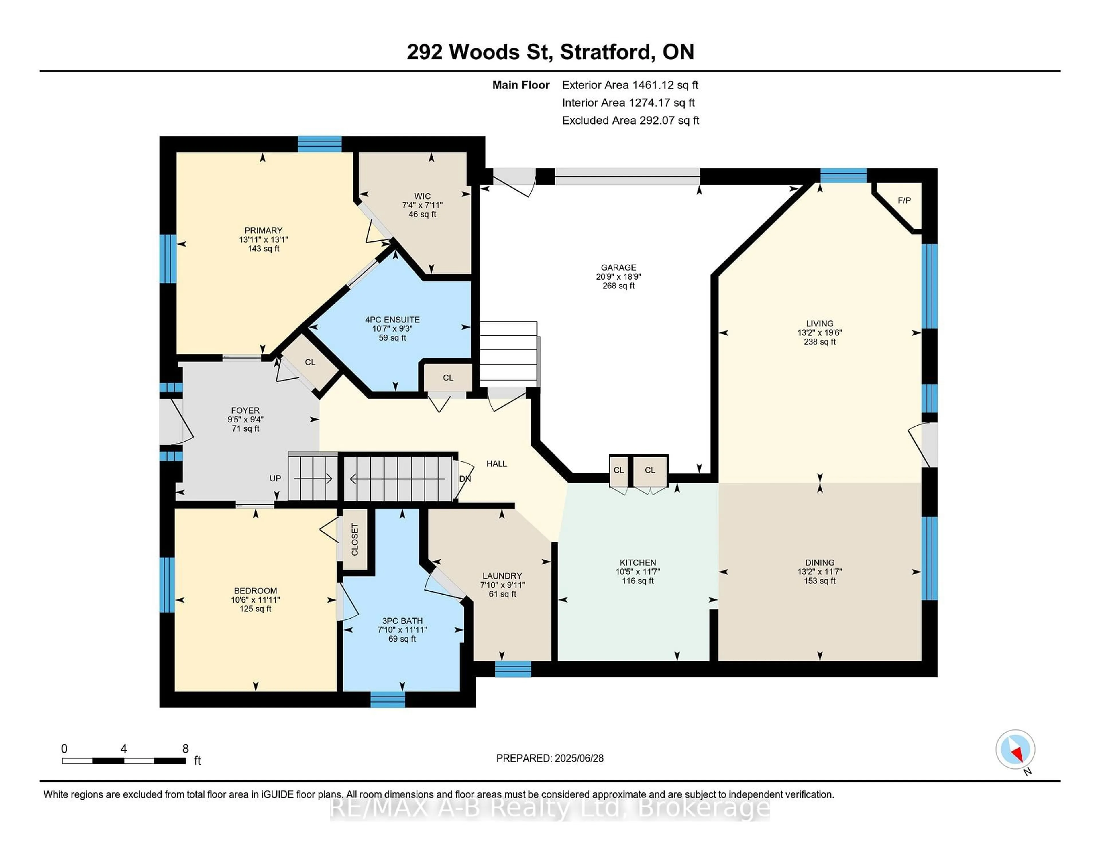 Floor plan for 292 Woods St, Stratford Ontario N5A 7T4