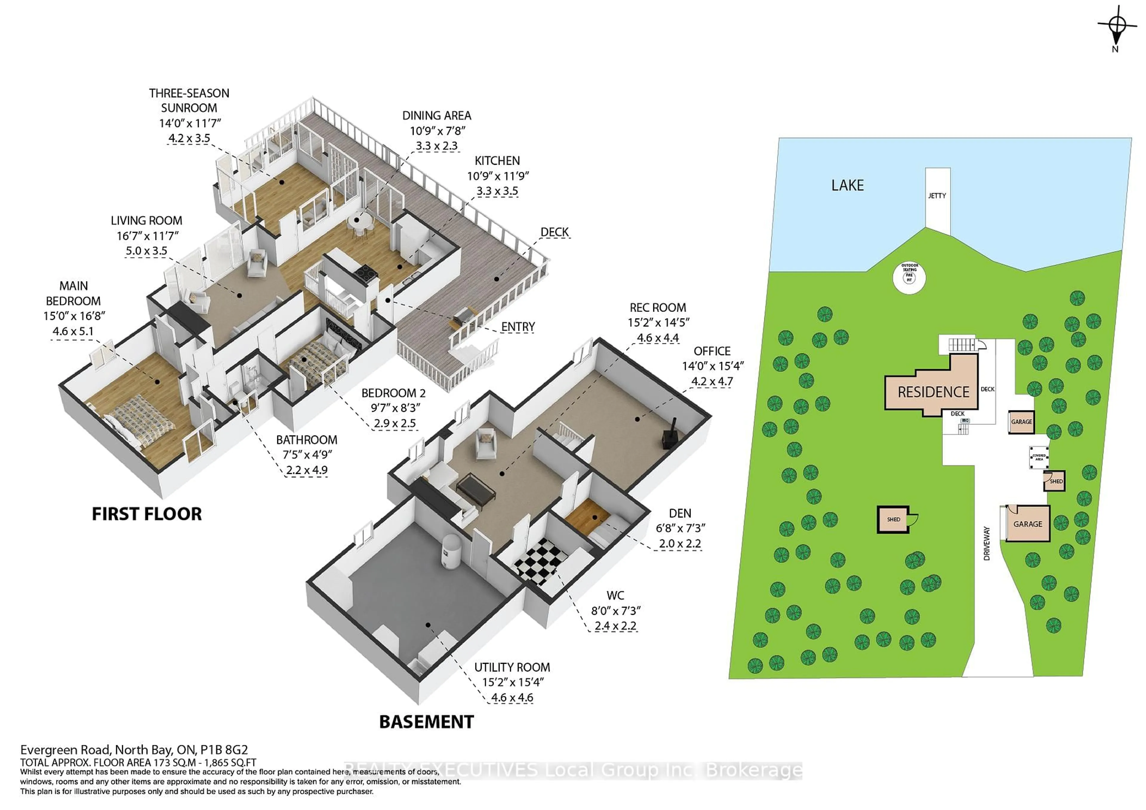 Floor plan for 351-E EVERGREEN Rd, North Bay Ontario P1B 8G2