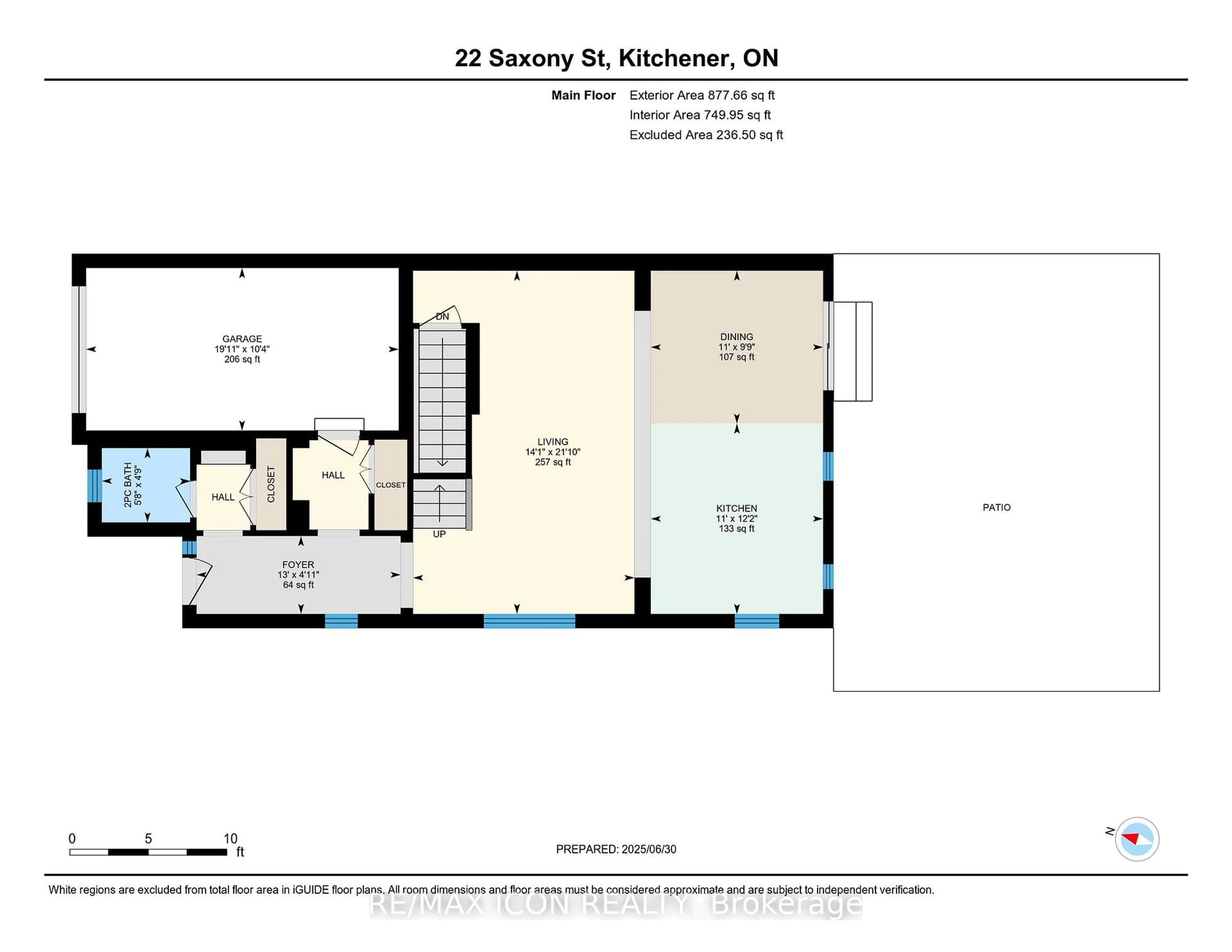 Floor plan for 22 Saxony St, Kitchener Ontario N2R 0S3