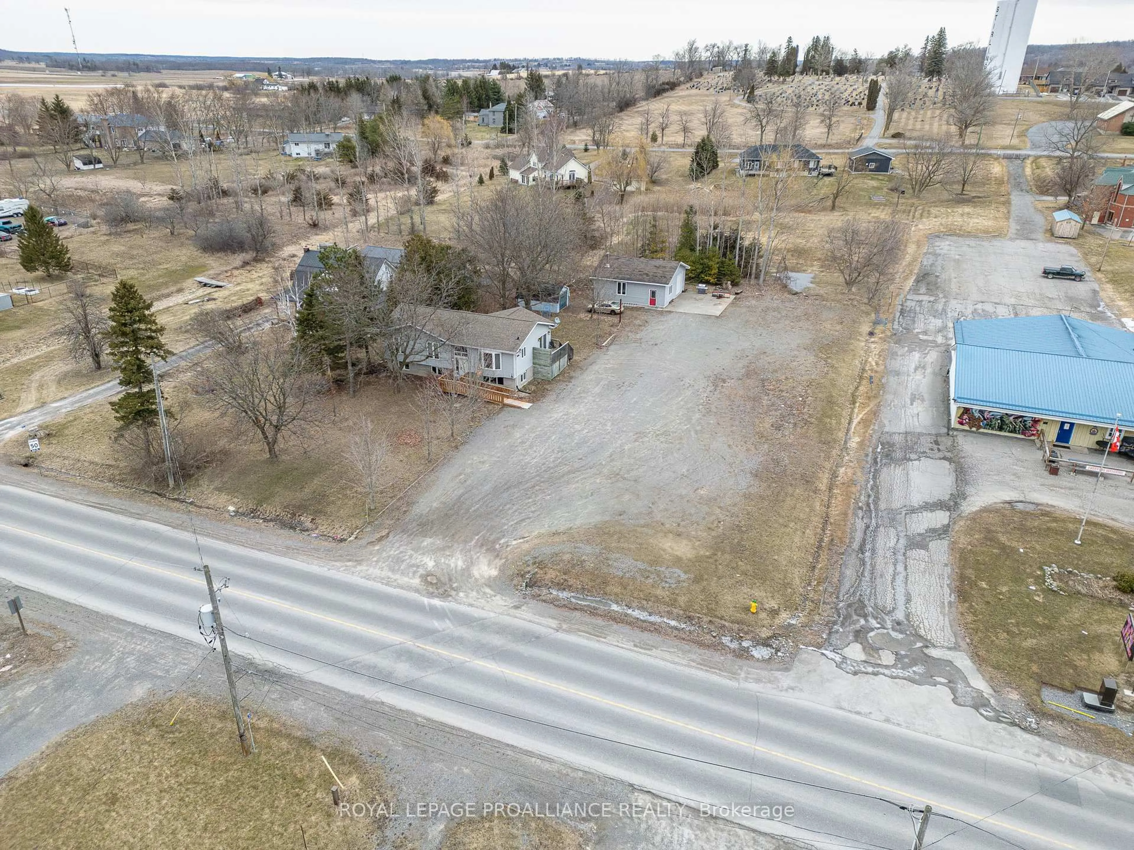 A pic from outside/outdoor area/front of a property/back of a property/a pic from drone, street for 2436 Stirling- Marmora Rd, Stirling Ontario K0K 3E0