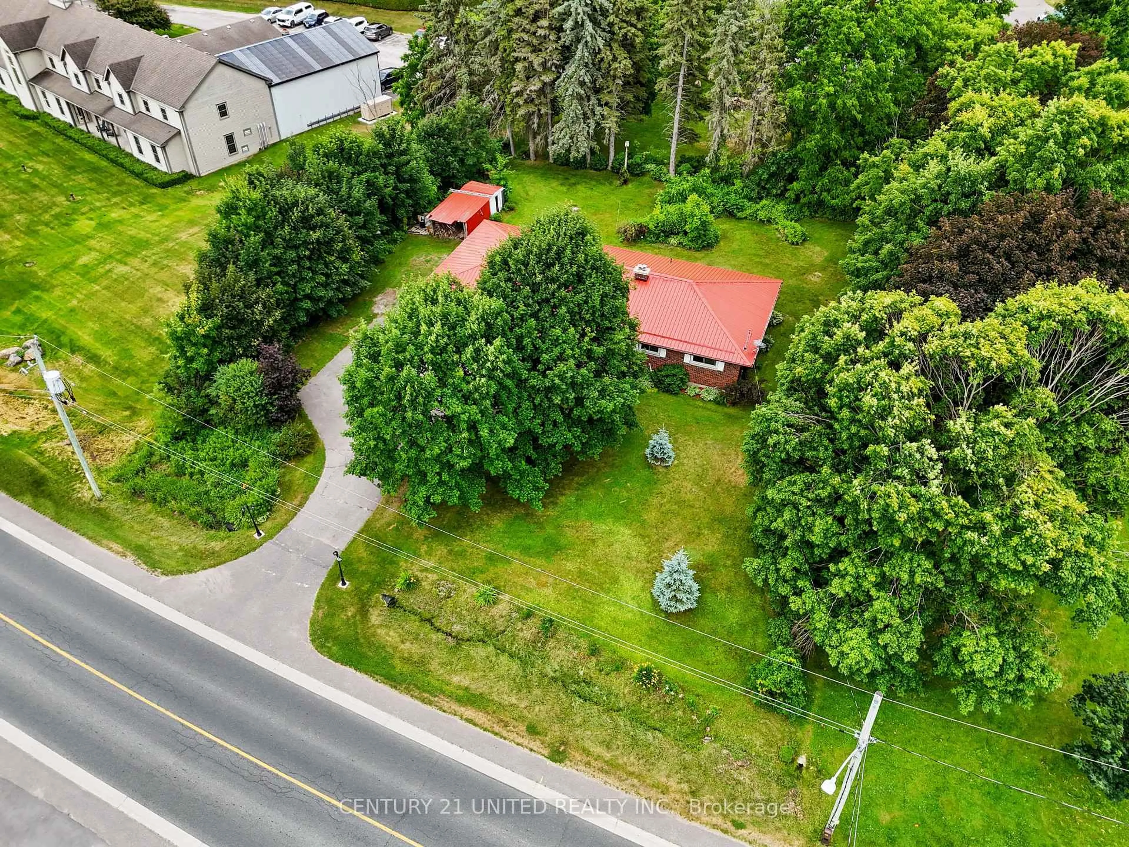 A pic from outside/outdoor area/front of a property/back of a property/a pic from drone, street for 35 Dominion St, Trent Hills Ontario K0K 3K0