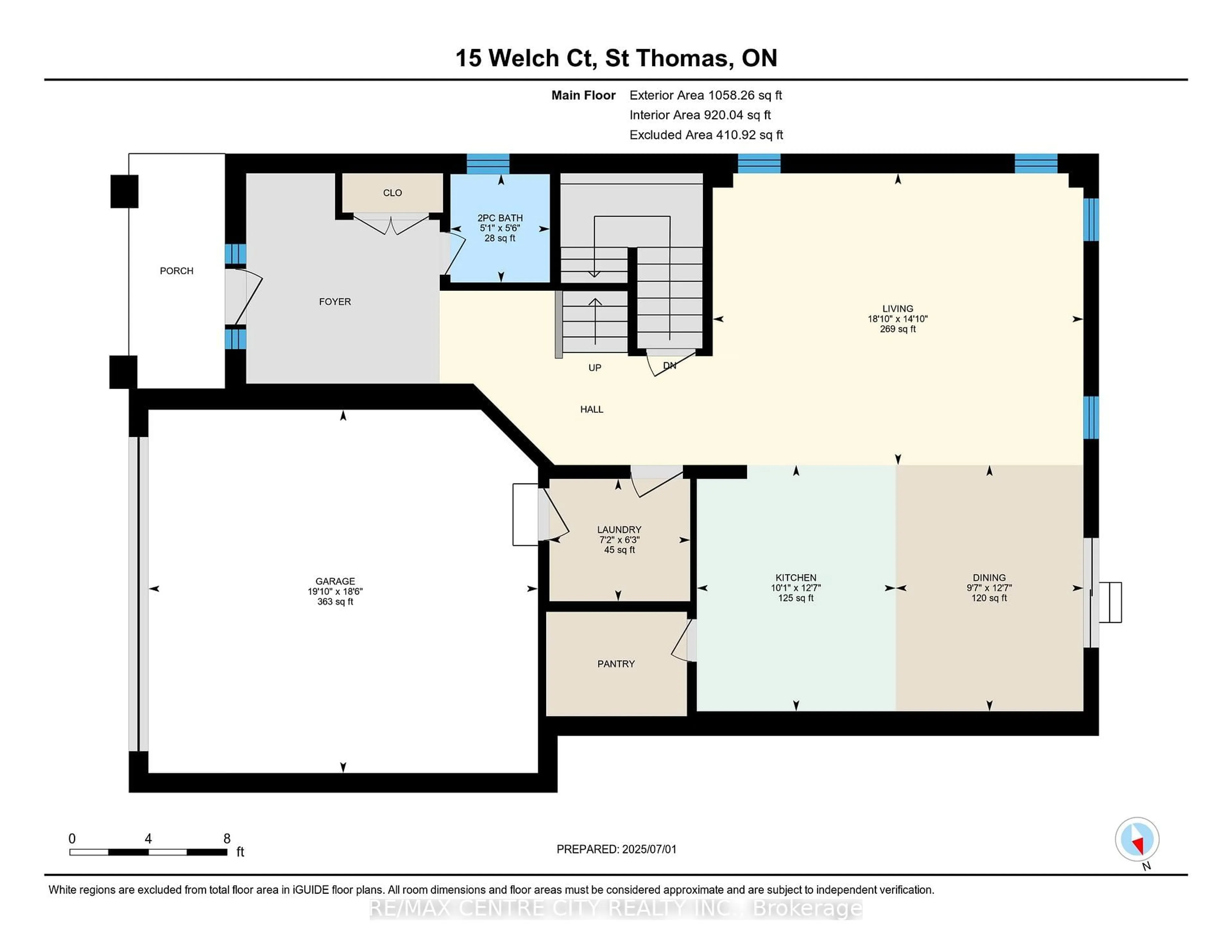 Floor plan for 15 Welch Crt, St. Thomas Ontario N5R 0M1