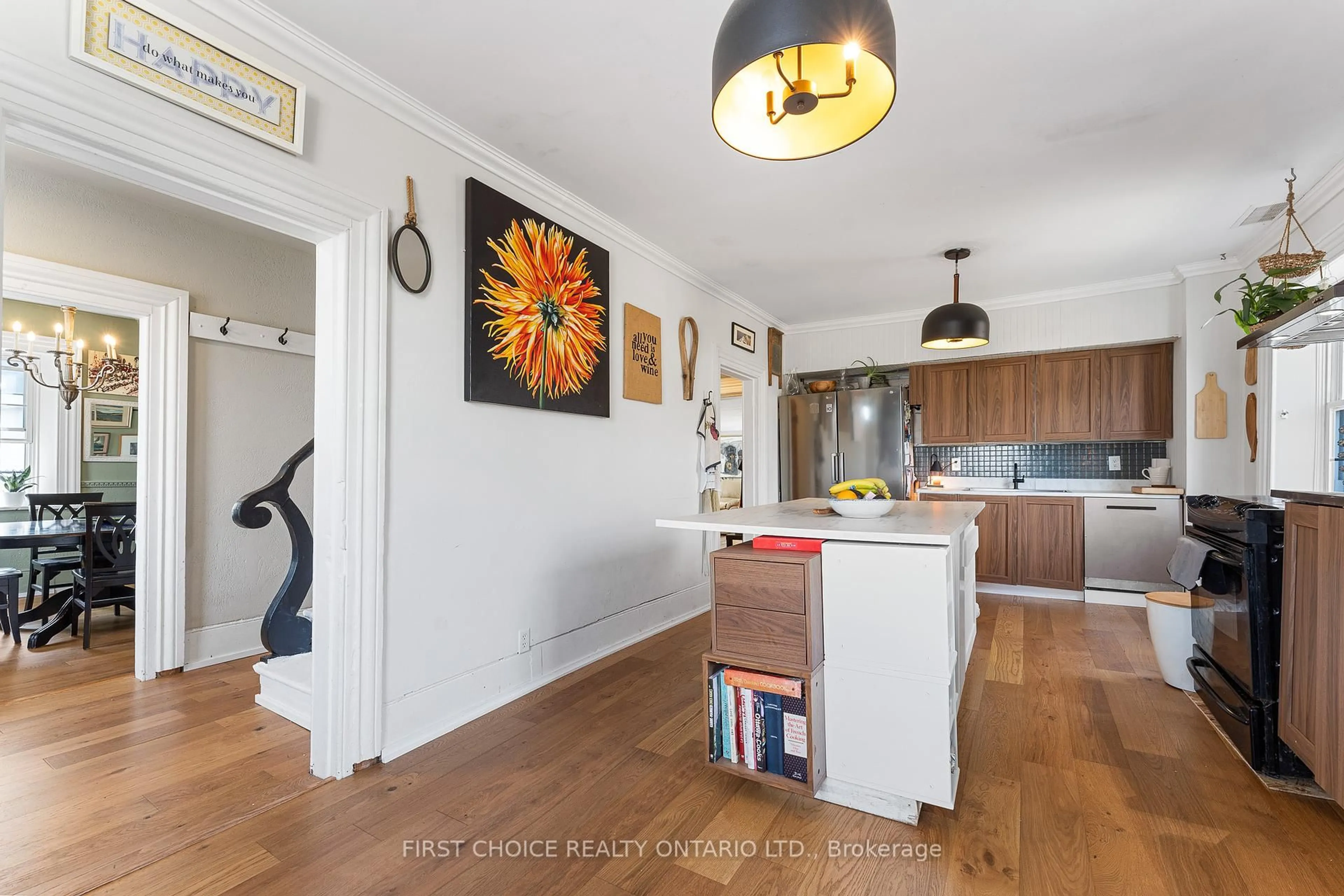 Open concept kitchen, wood/laminate floor for 8 Campbell Reid Crt, Ottawa Ontario K2K 1X7