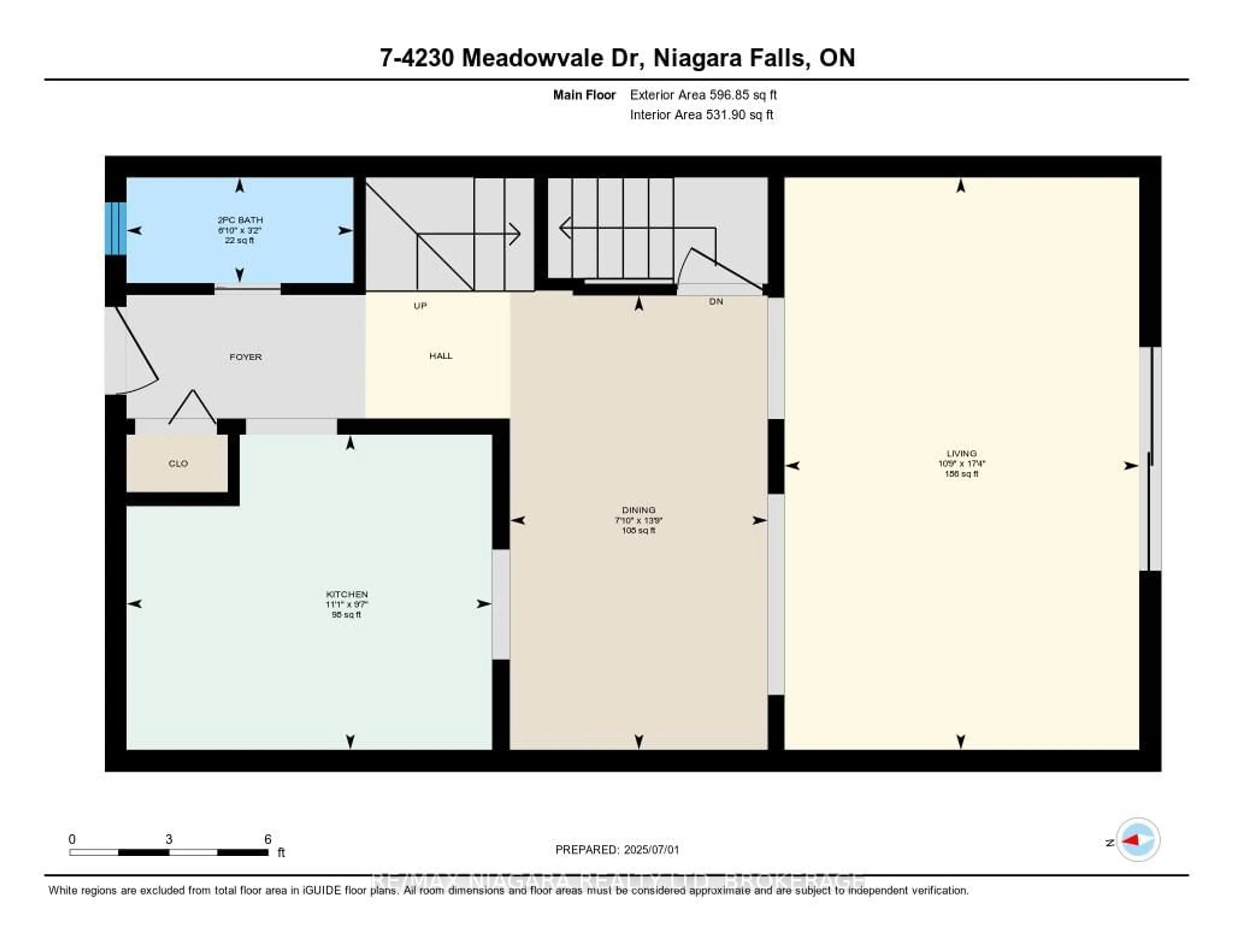 Floor plan for 4230 Meadowvale Dr #7, Niagara Falls Ontario L2E 5W7