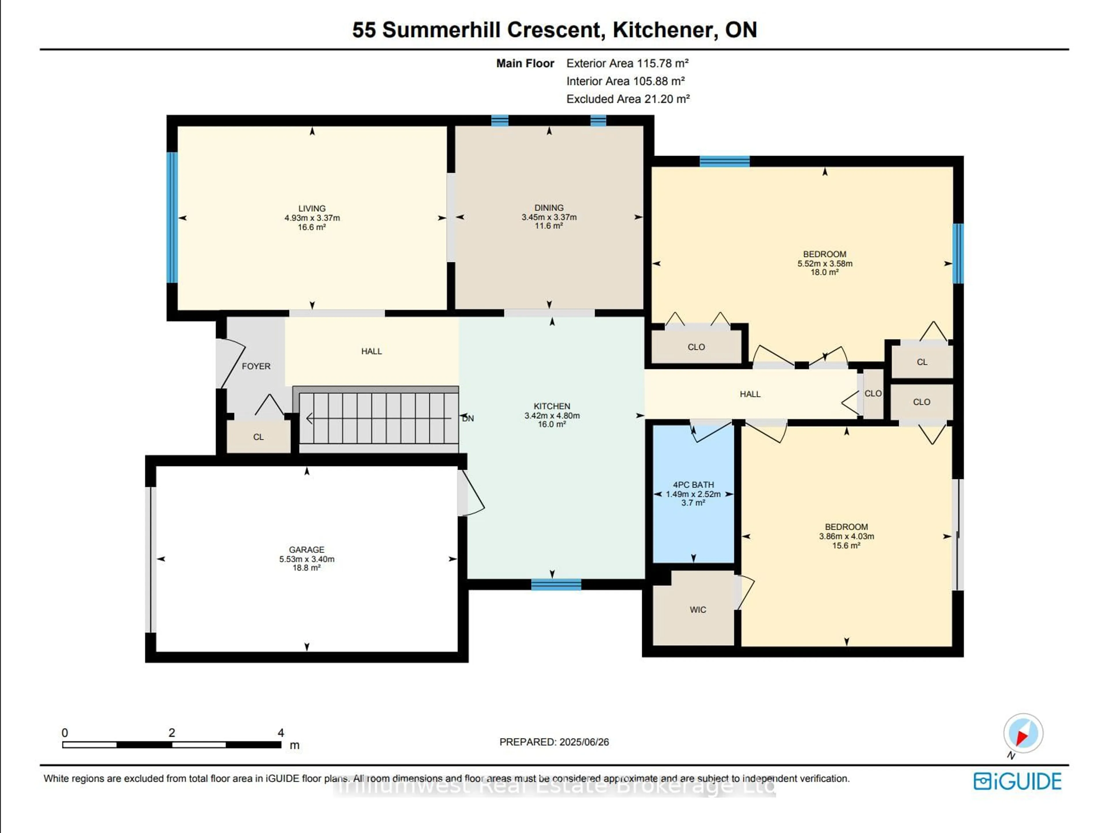 Floor plan for 55 Summerhill Cres, Kitchener Ontario N2N 2T4