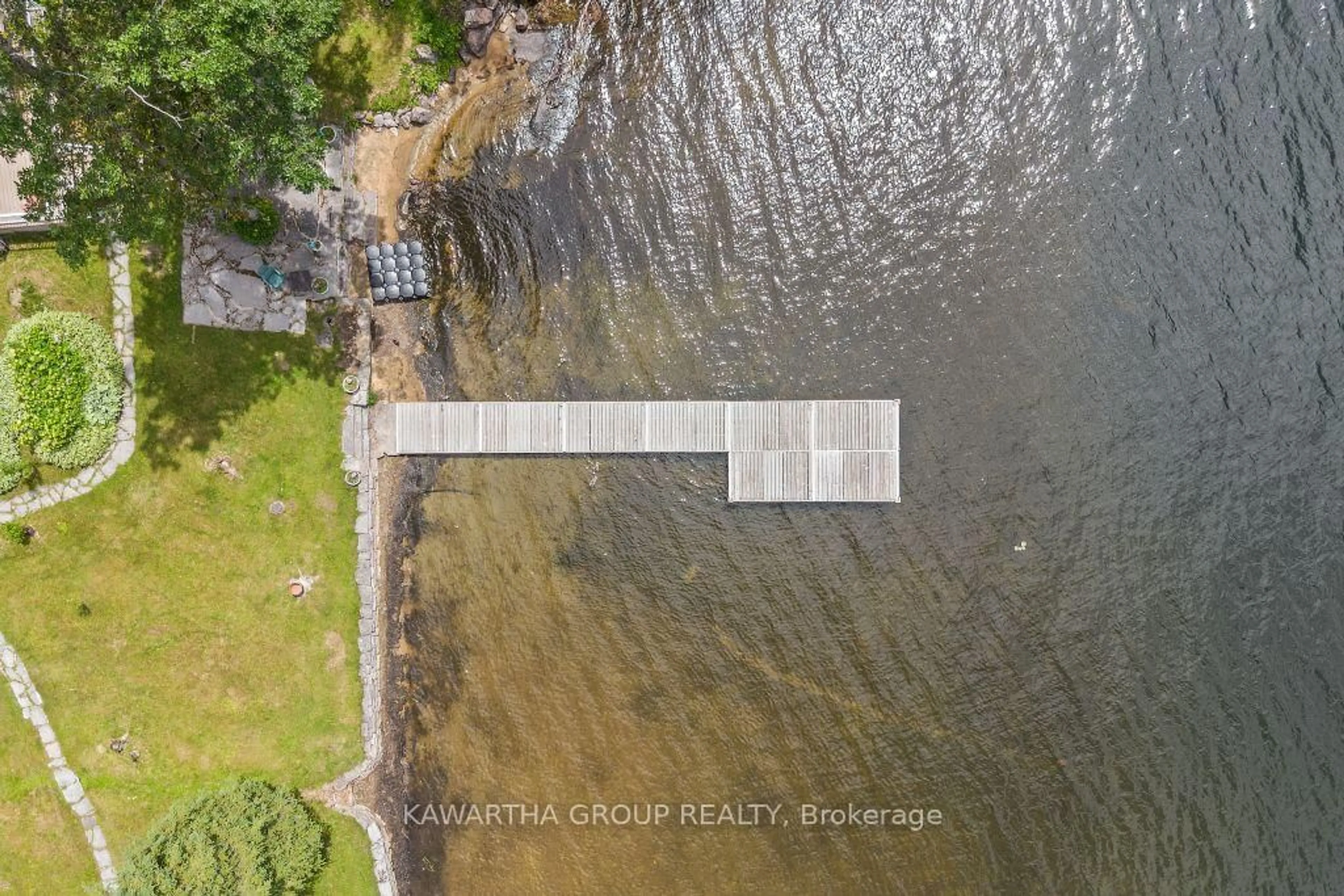 A pic from outside/outdoor area/front of a property/back of a property/a pic from drone, water/lake/river/ocean view for 103 Shadow Lake 6 Rd, Kawartha Lakes Ontario K0M 1K0