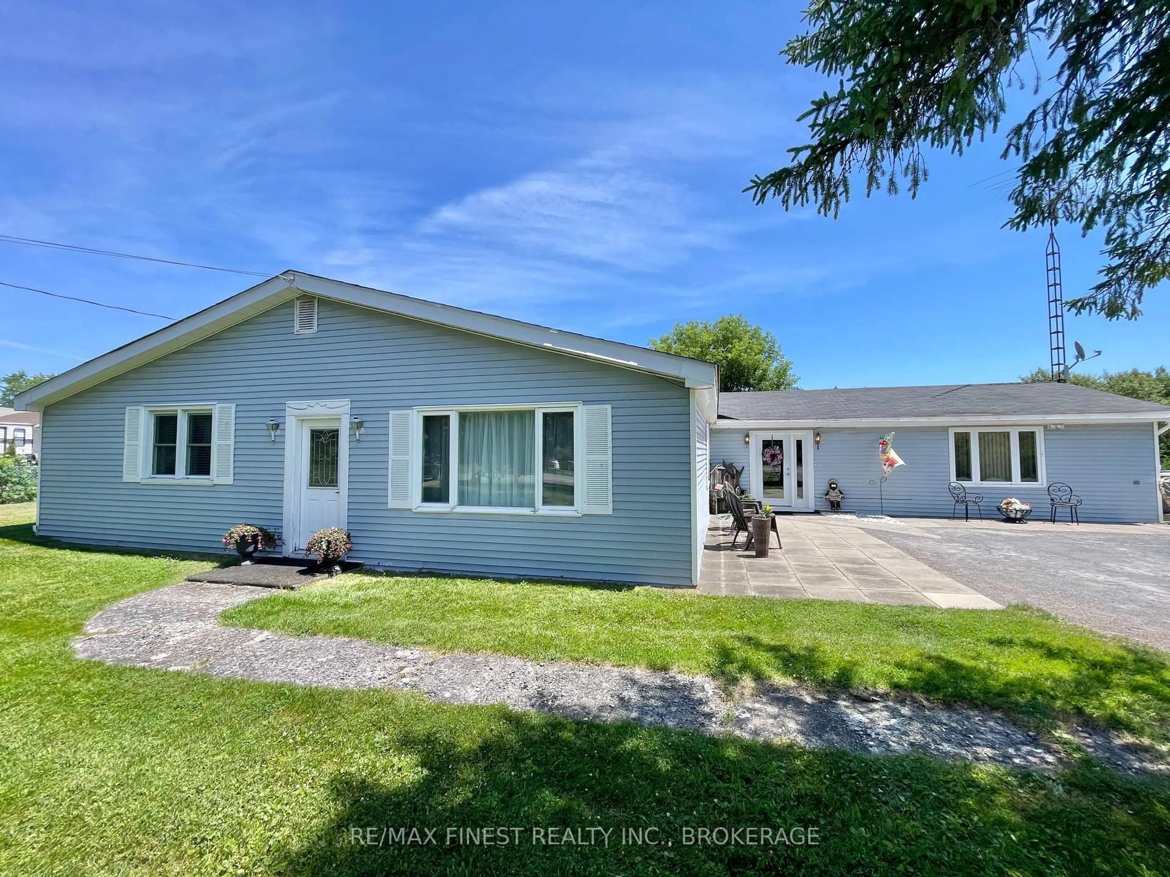 A pic from outside/outdoor area/front of a property/back of a property/a pic from drone, street for 609 Millhaven Rd, Bissett Creek Ontario K0H 2H0