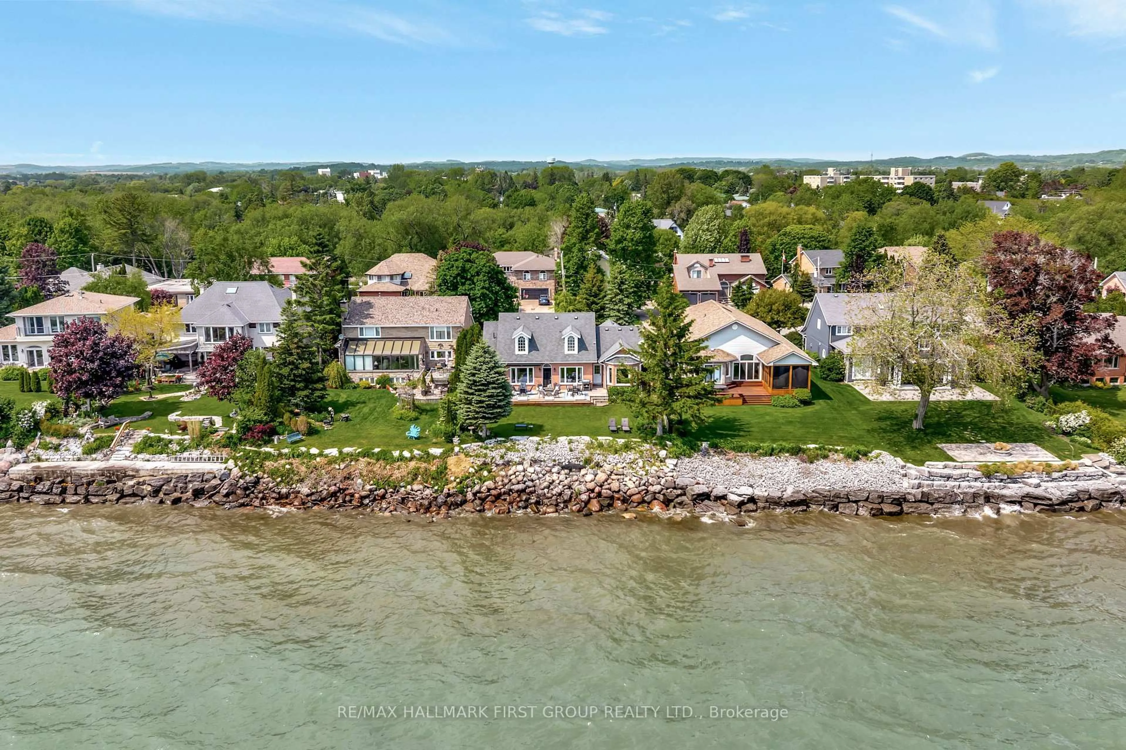 A pic from outside/outdoor area/front of a property/back of a property/a pic from drone, water/lake/river/ocean view for 43 Tremaine Terrace, Cobourg Ontario K9A 5A7