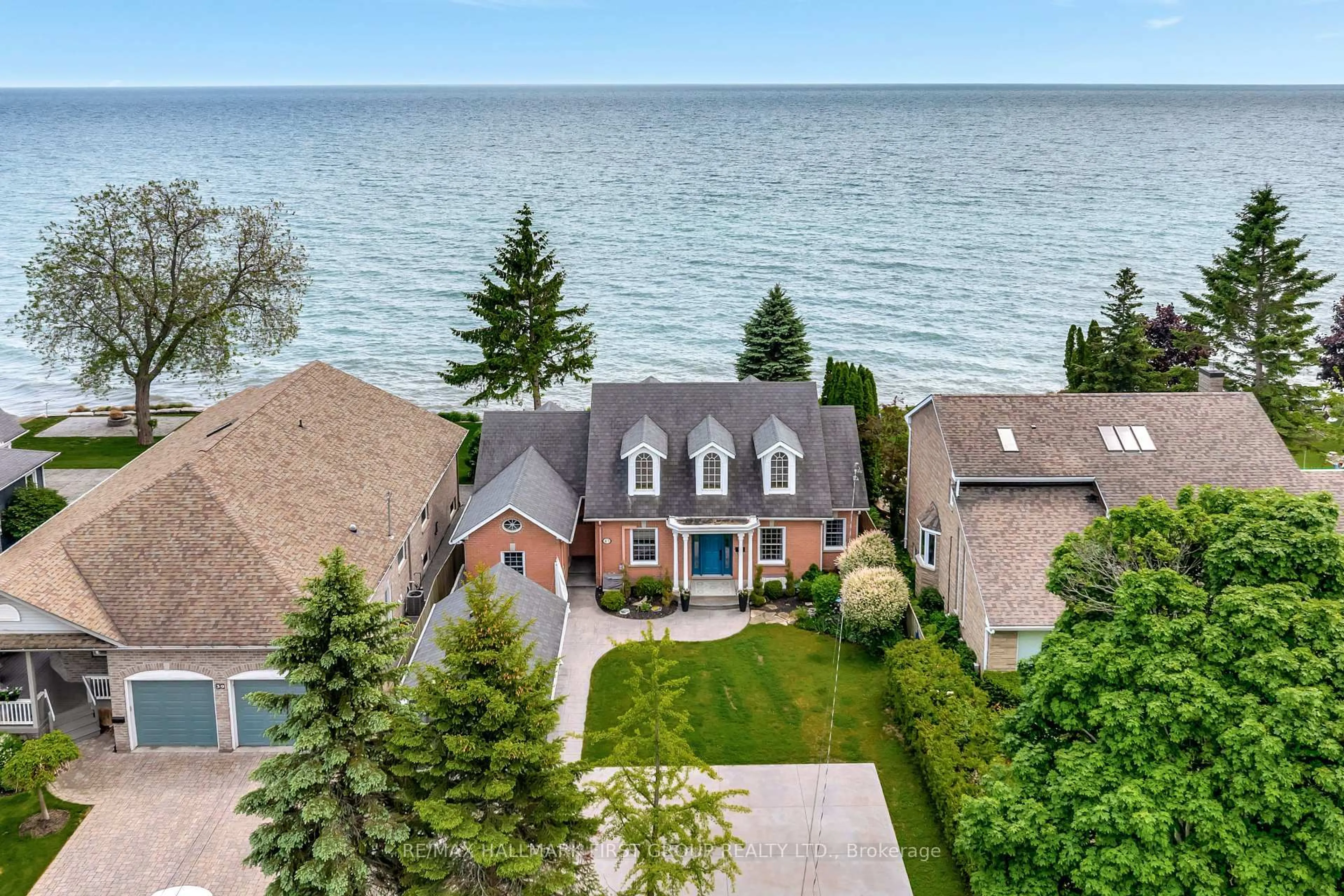 A pic from outside/outdoor area/front of a property/back of a property/a pic from drone, water/lake/river/ocean view for 43 Tremaine Terrace, Cobourg Ontario K9A 5A7