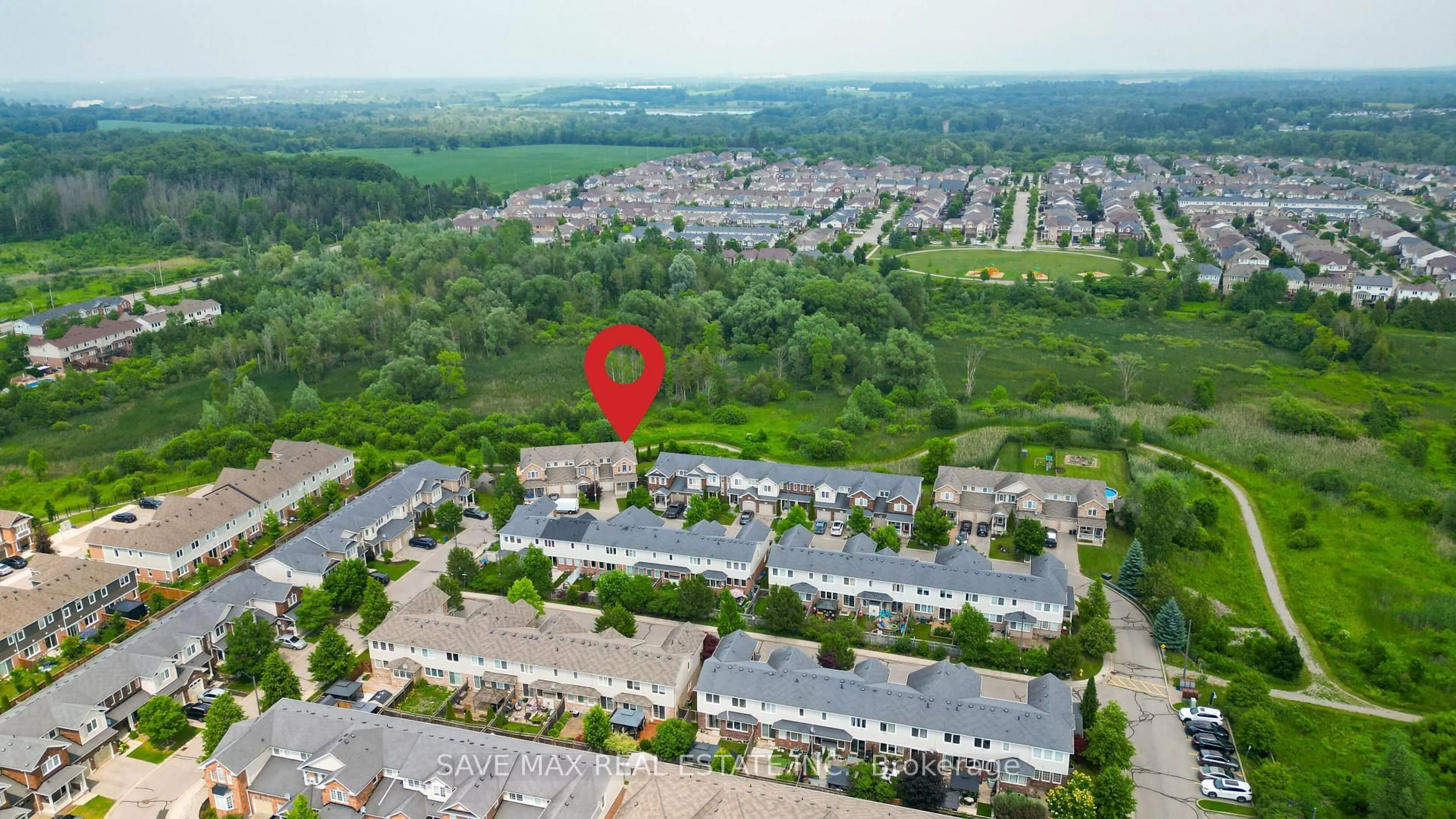 A pic from outside/outdoor area/front of a property/back of a property/a pic from drone, unknown for 30 Manhattan Circ, Cambridge Ontario N3C 0C4