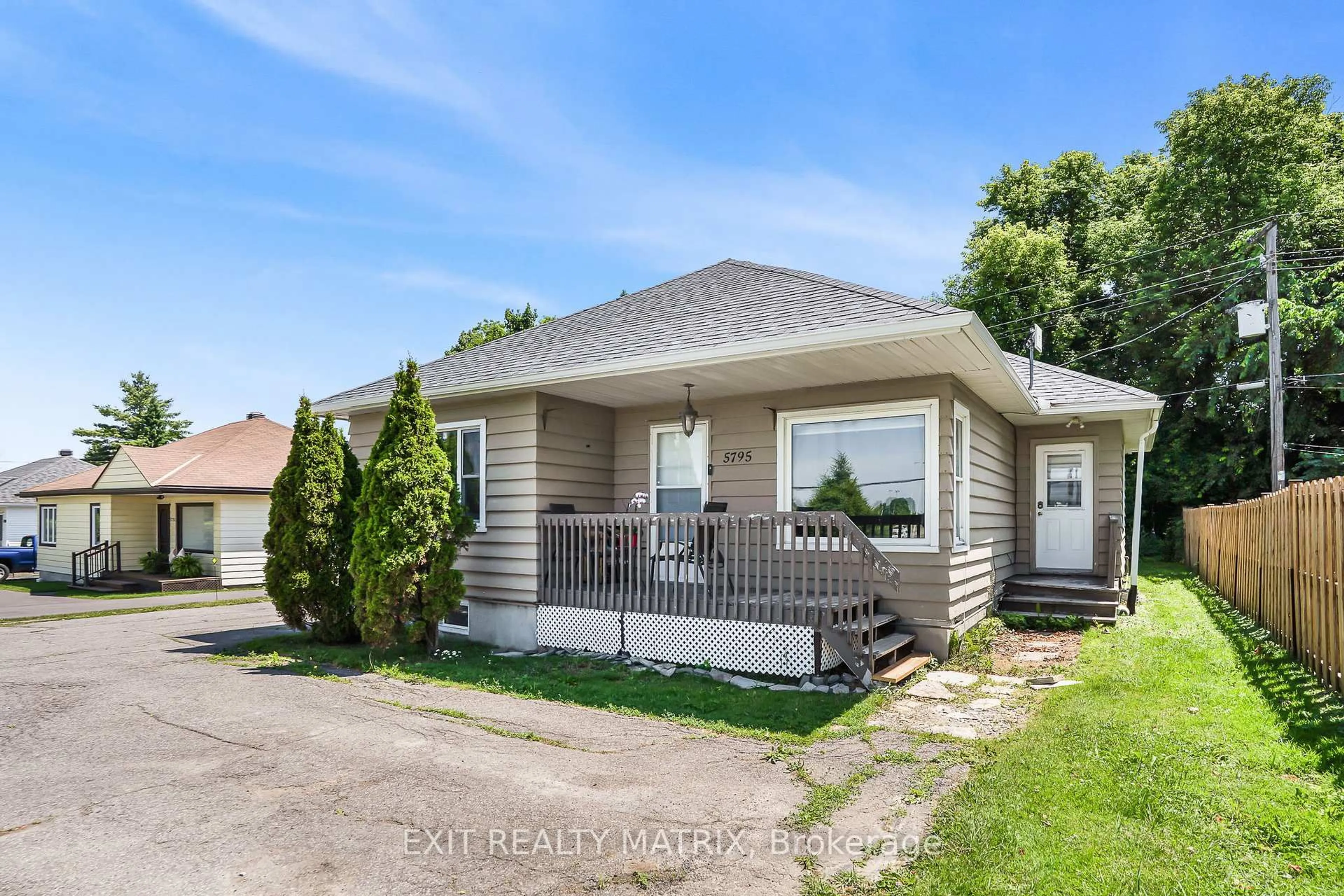 Home with vinyl exterior material, street for 5795 Highway 34 Rd, Champlain Ontario K0B 1A0