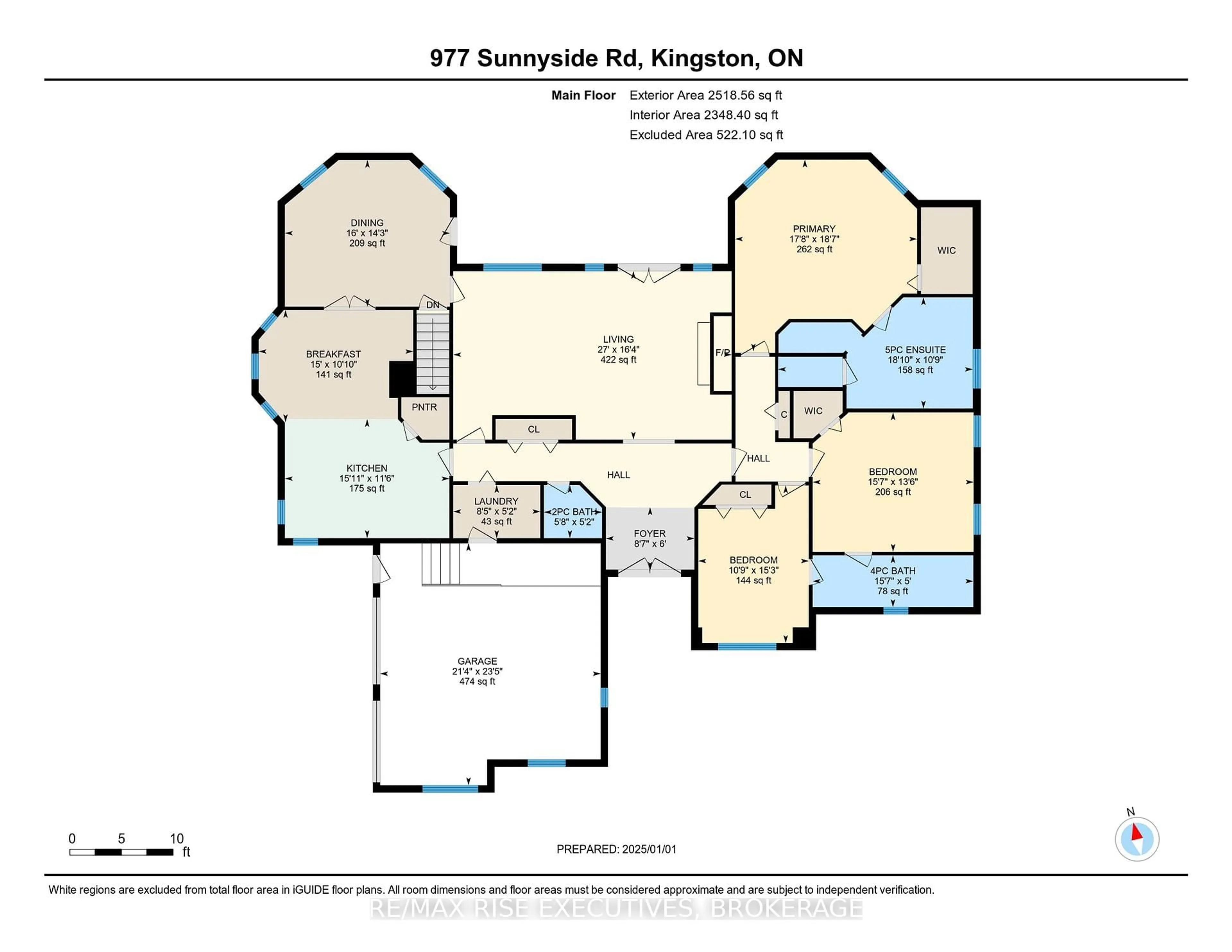 Floor plan for 977 Sunnyside Rd, Kingston Ontario K7L 4V4