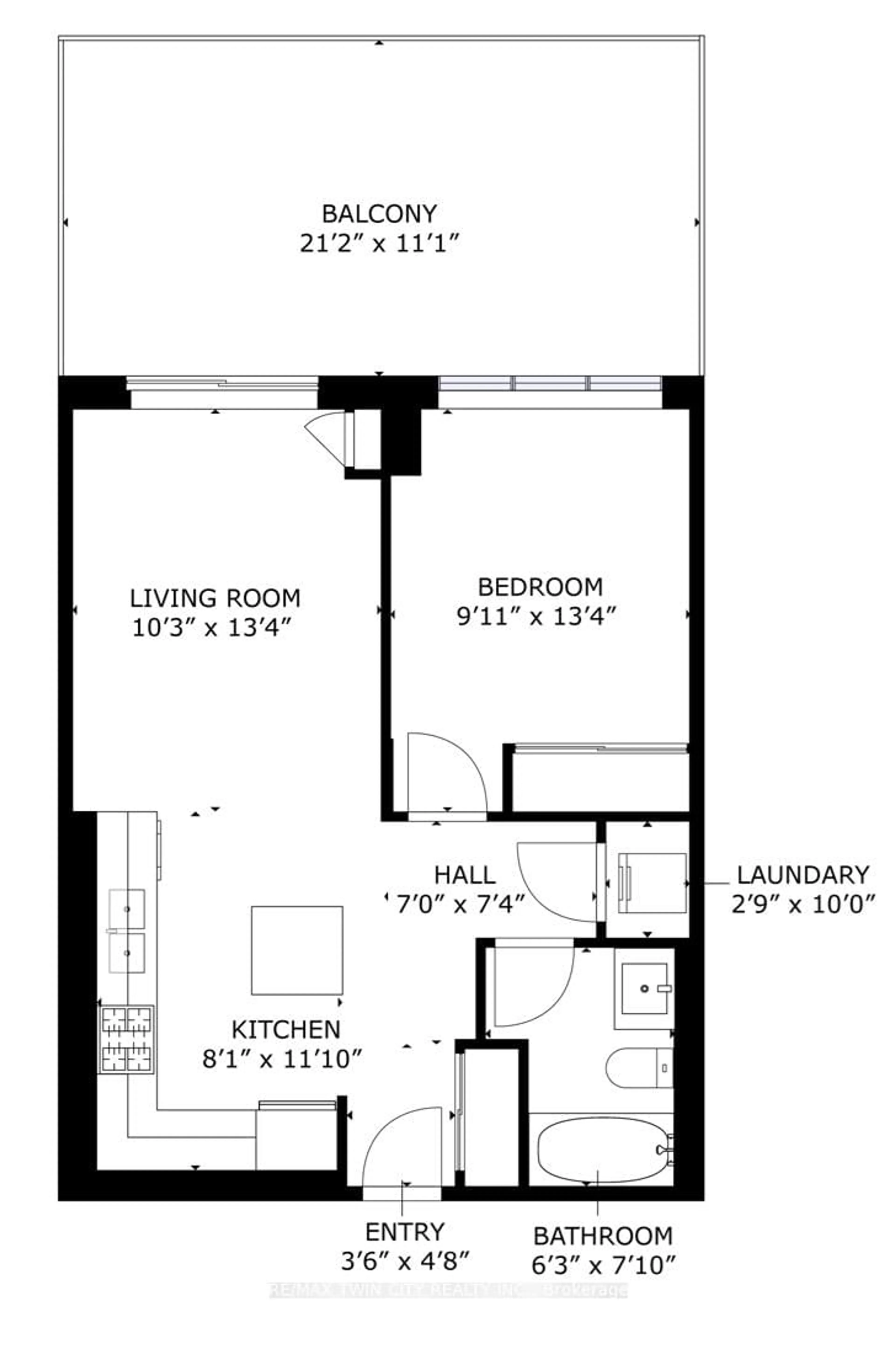 Floor plan for 55 Duke St #228, Kitchener Ontario N2H 0C9