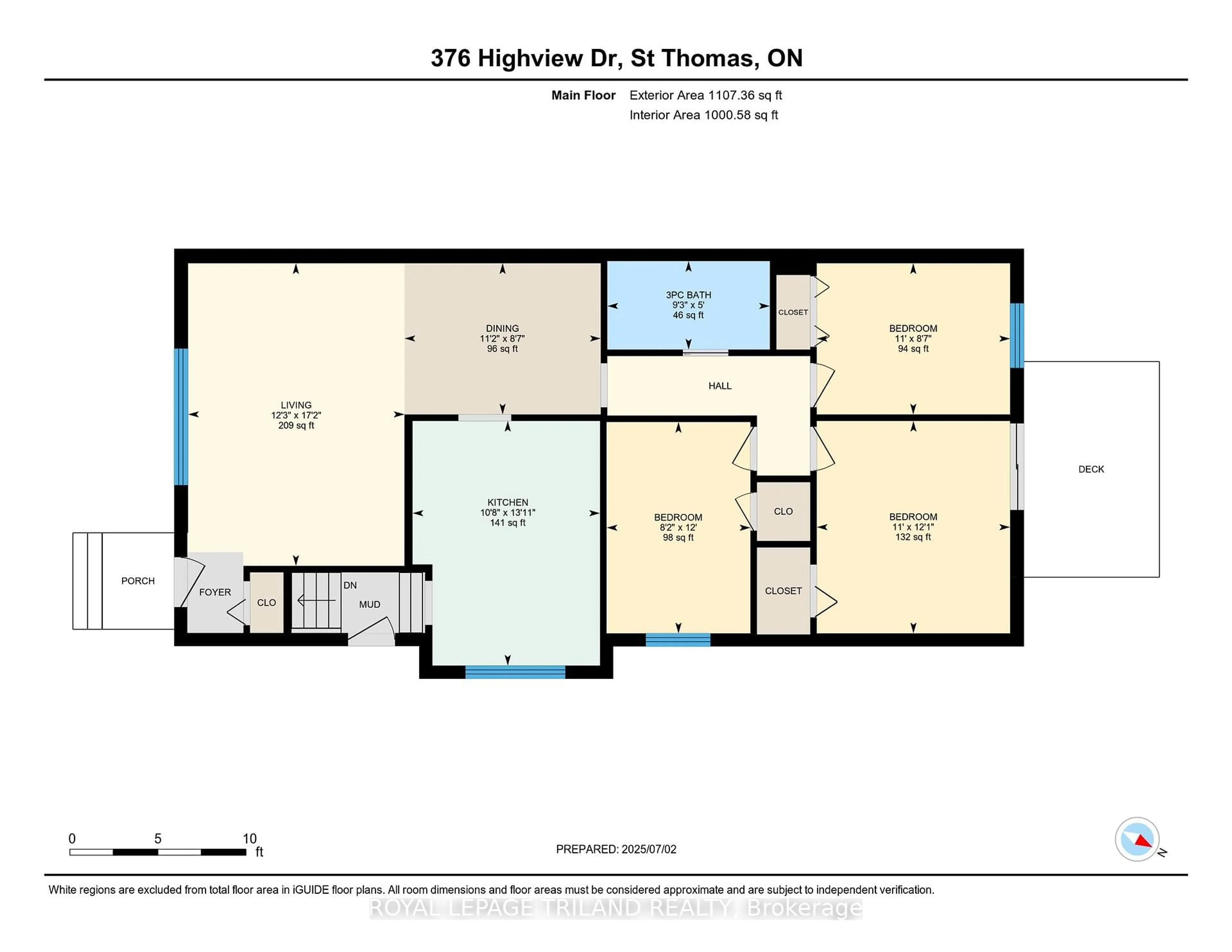Floor plan for 376 Highview Dr, St. Thomas Ontario N5R 5Z6