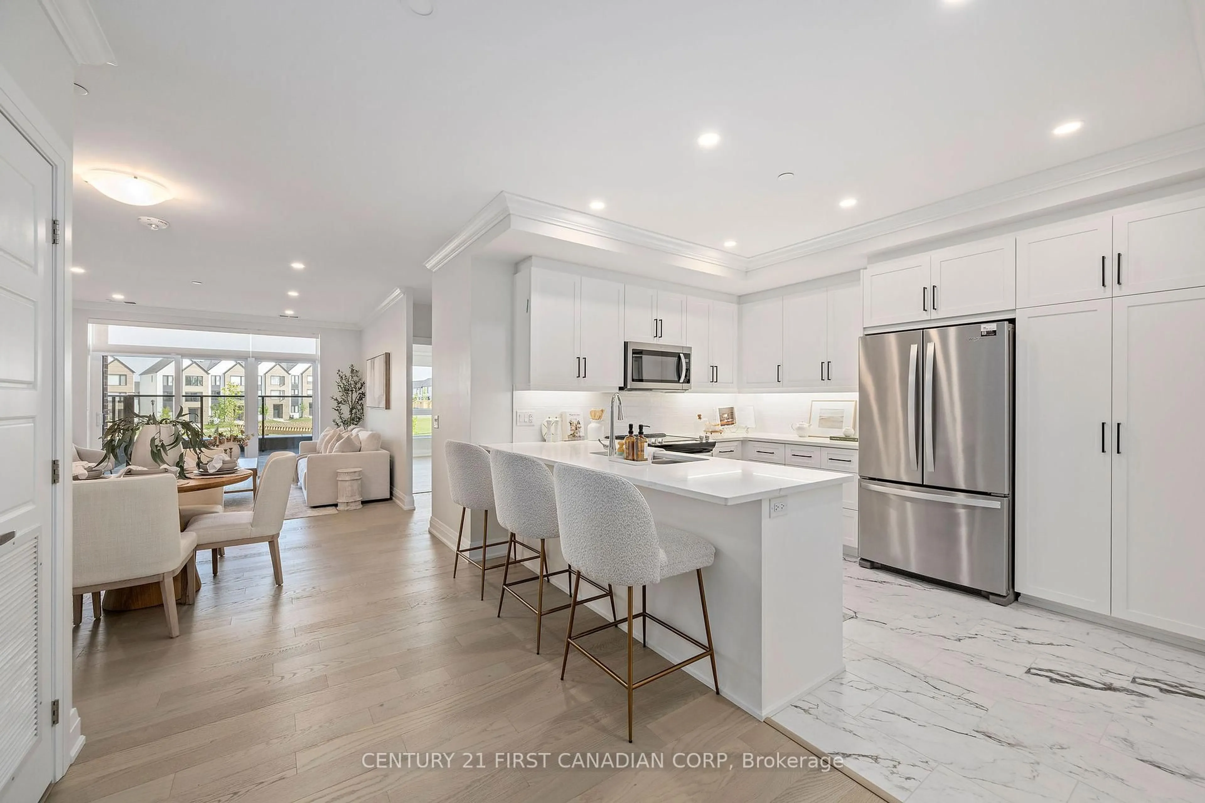 Open concept kitchen, ceramic/tile floor for 1560 Upper West Ave #213, London South Ontario N6K 0L1