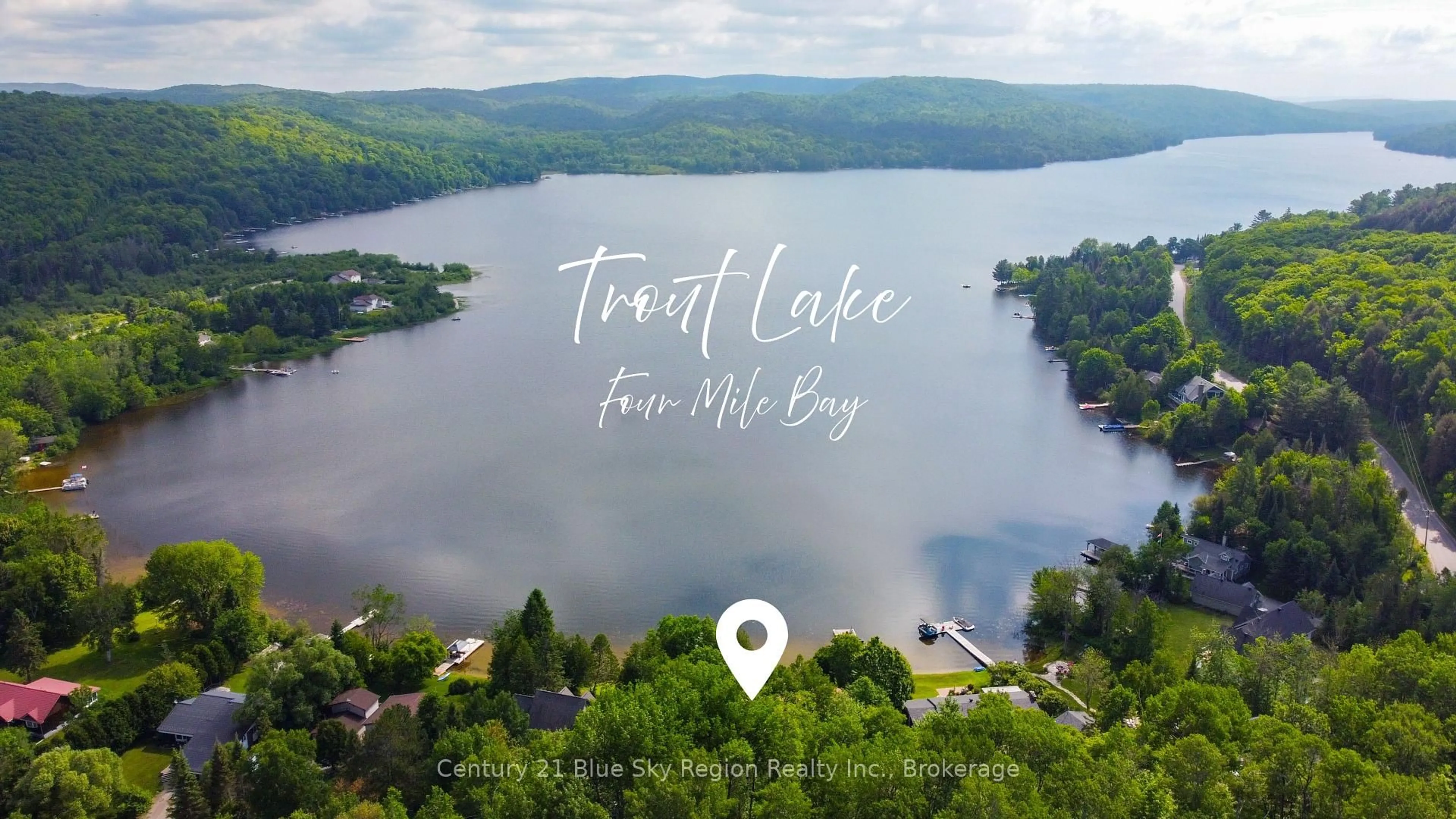 A pic from outside/outdoor area/front of a property/back of a property/a pic from drone, water/lake/river/ocean view for 510C Peninsula Rd, North Bay Ontario P1B 8G4
