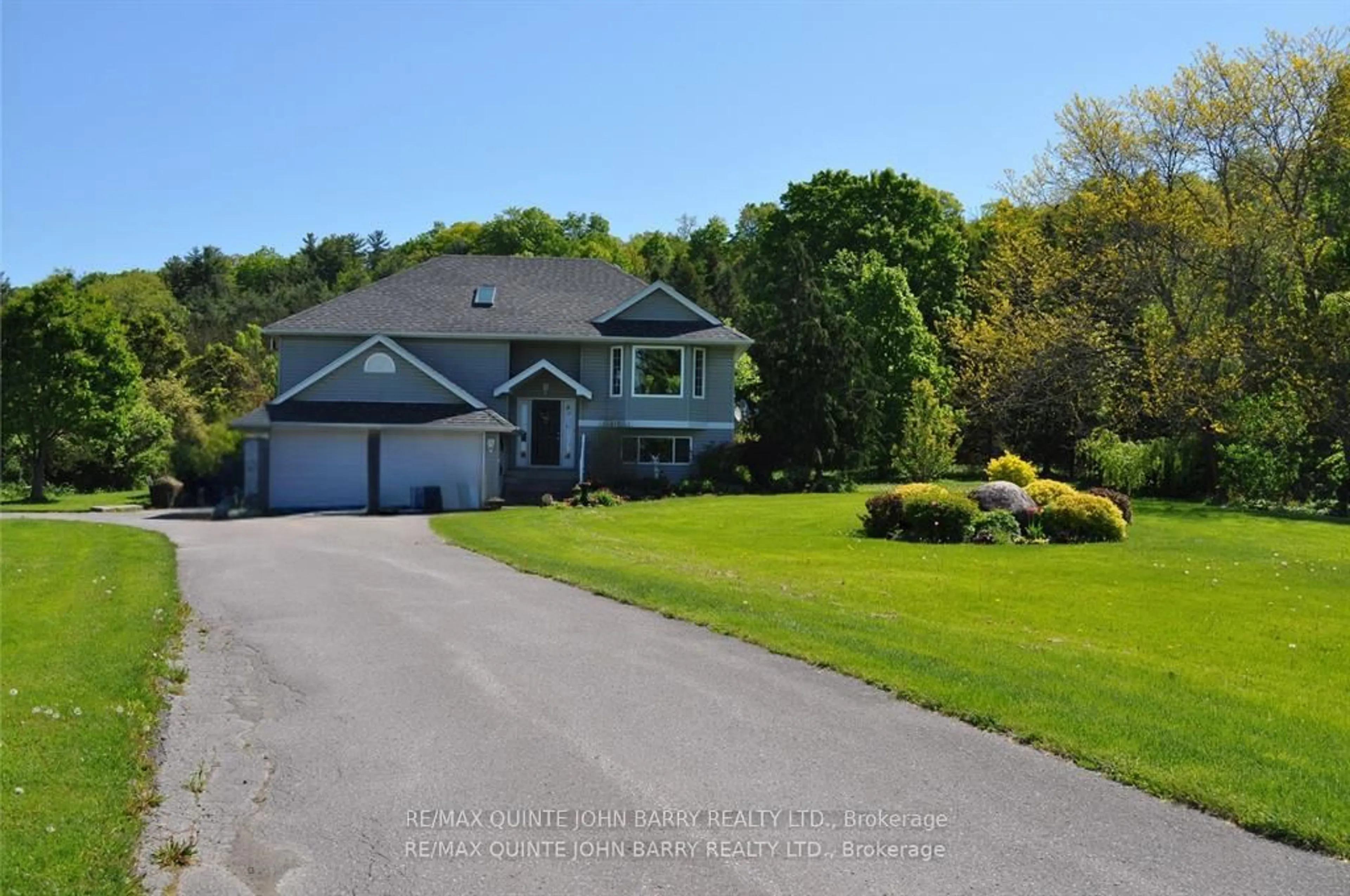 A pic from outside/outdoor area/front of a property/back of a property/a pic from drone, water/lake/river/ocean view for 77 Fitzgerald Rd, Quinte West Ontario K8V 0B1