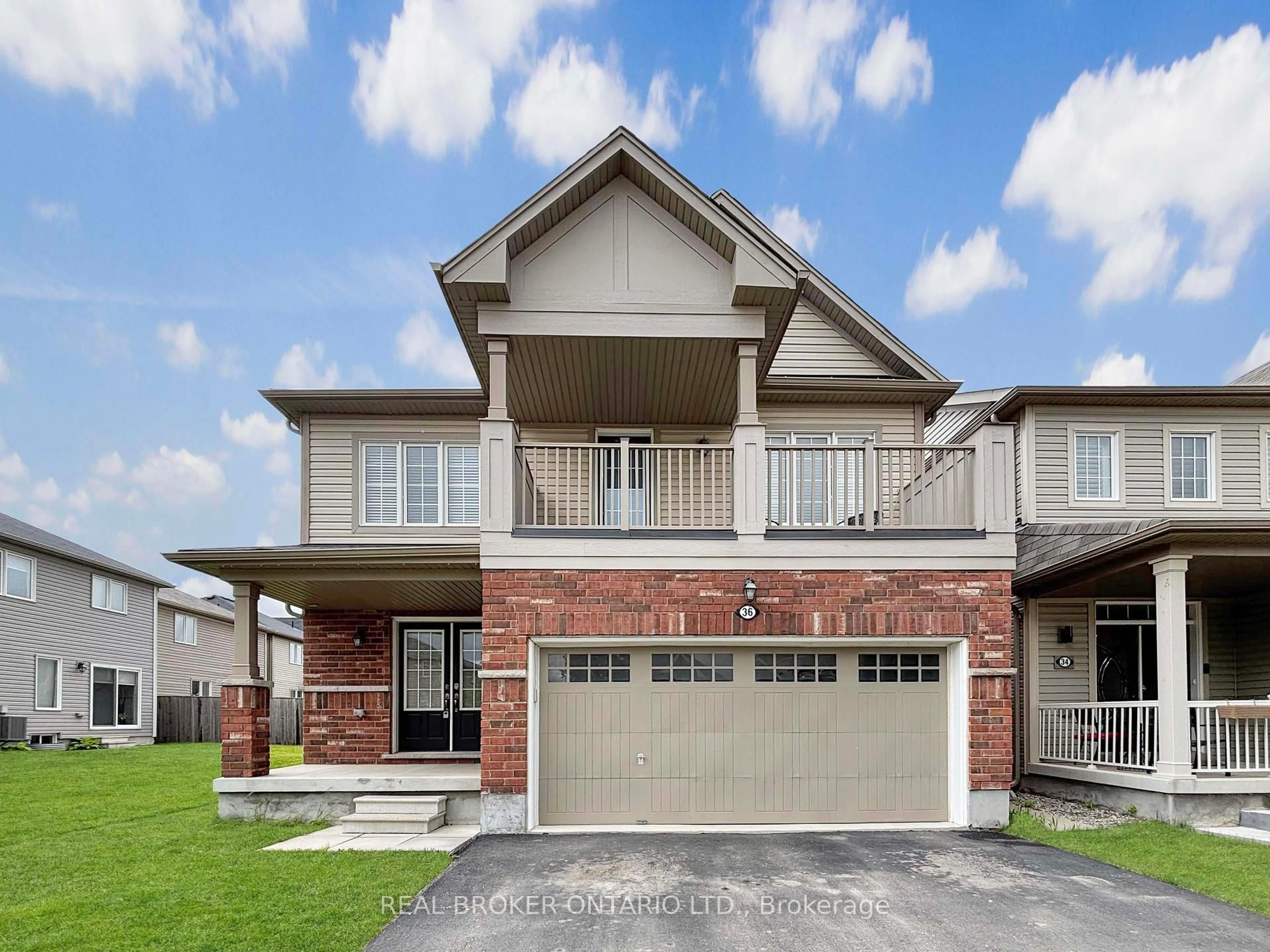 Home with brick exterior material, street for 36 Cheevers Rd, Brantford Ontario N3T 5L5