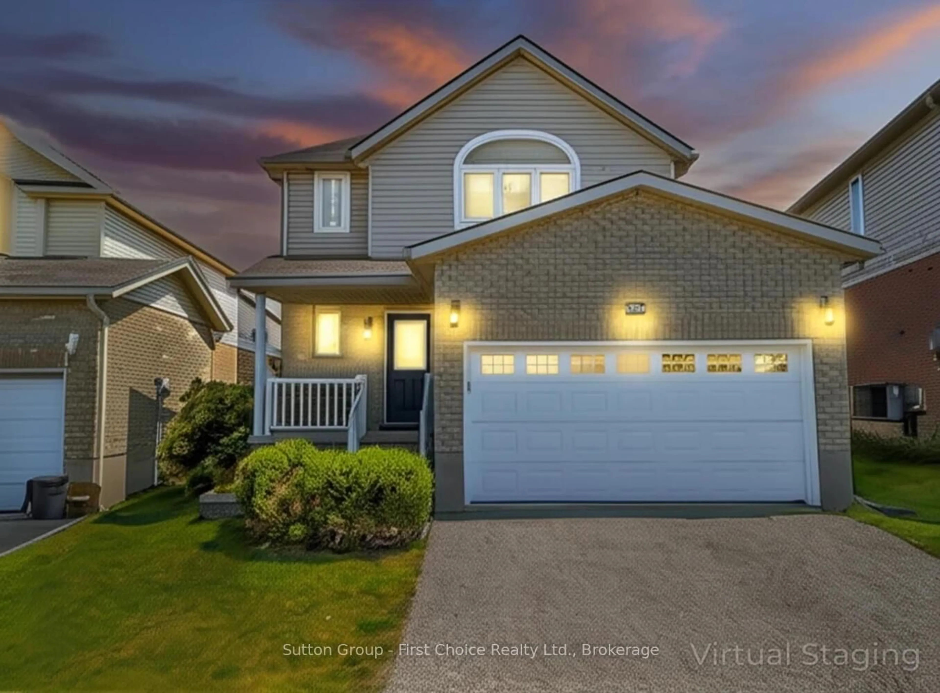 Home with vinyl exterior material, street for 293 Huck Cres, Kitchener Ontario N2N 3M8