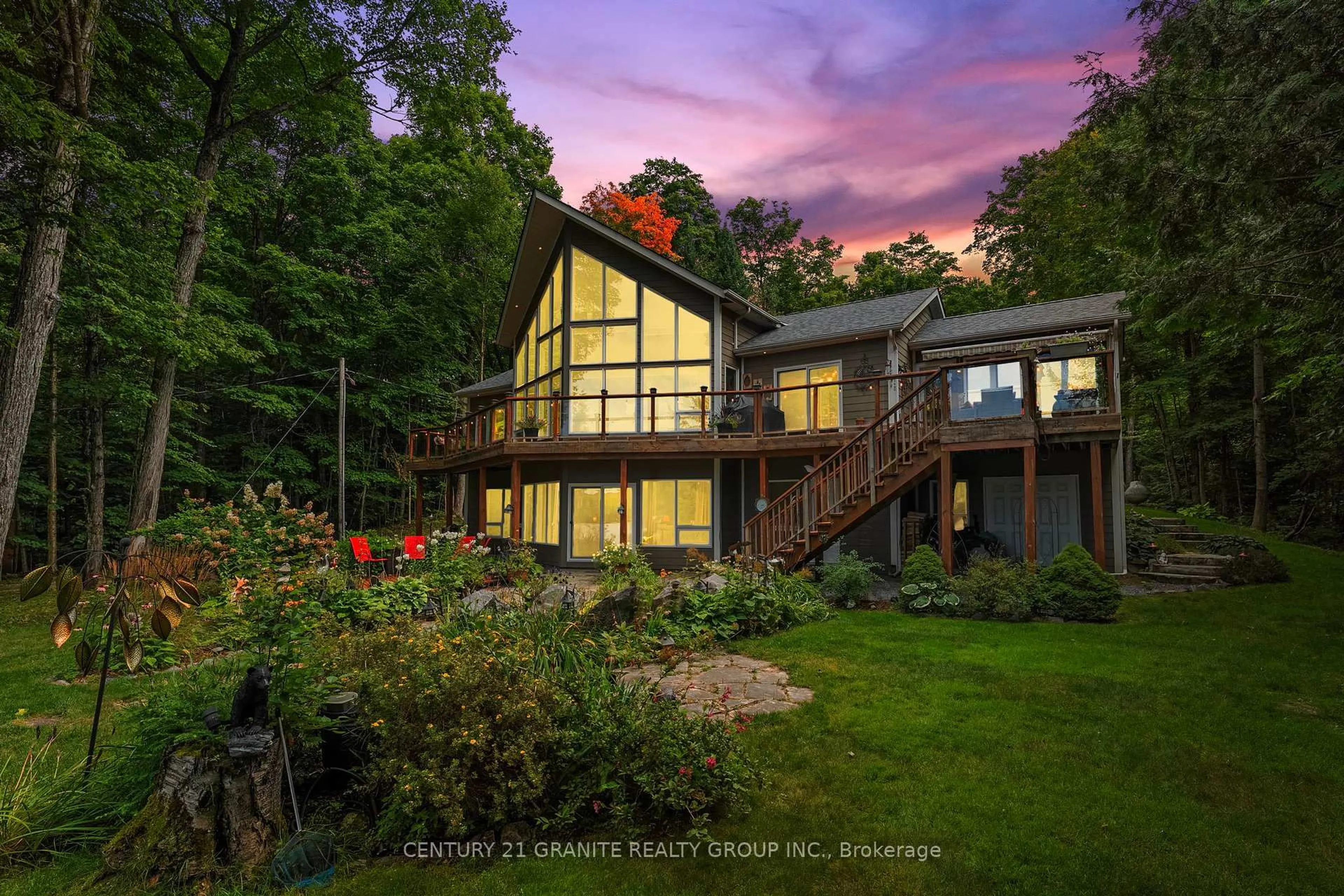 A pic from outside/outdoor area/front of a property/back of a property/a pic from drone, water/lake/river/ocean view for 1238 Houston Rd, Highlands East Ontario K0L 1C0