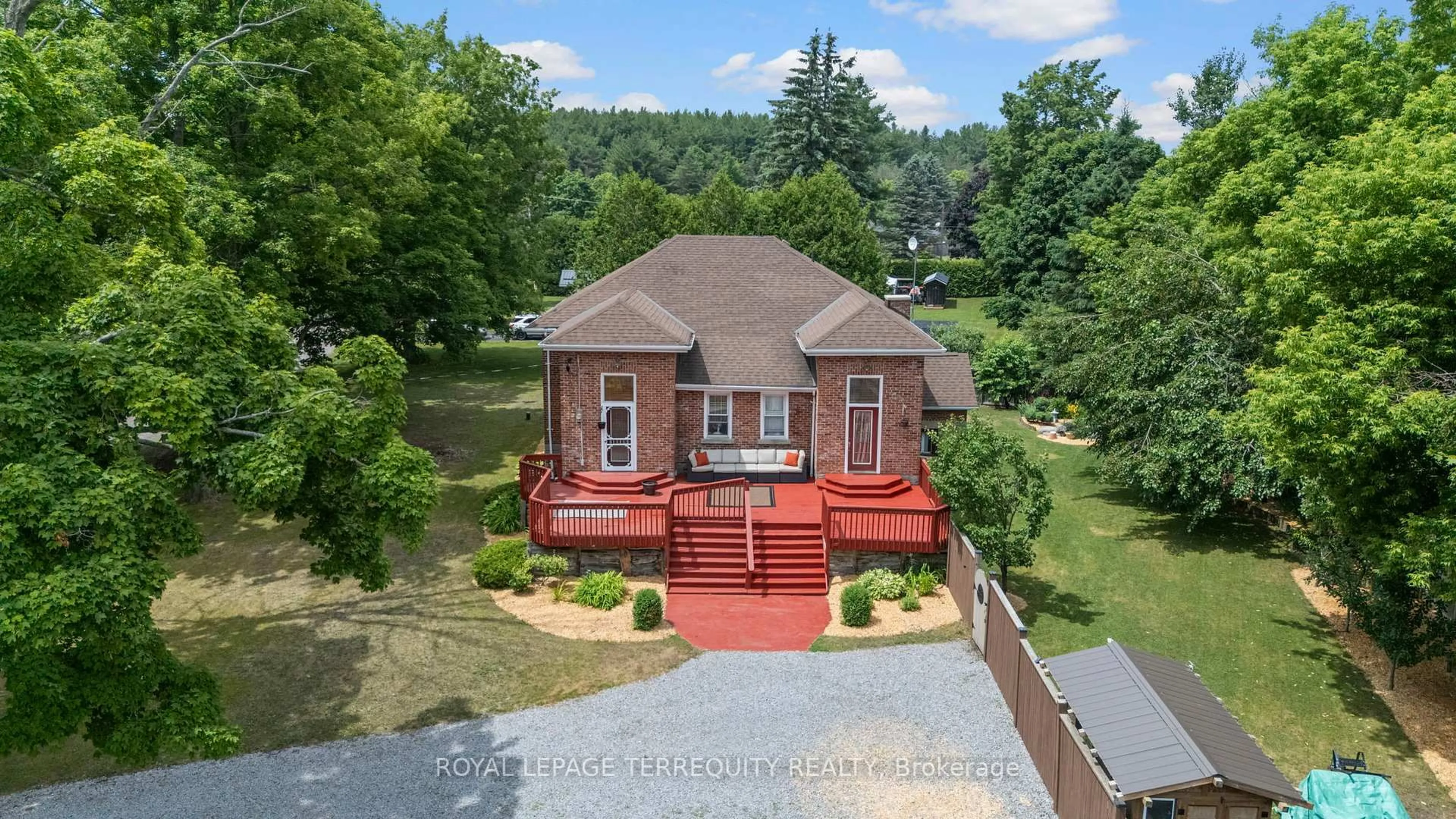 A pic from outside/outdoor area/front of a property/back of a property/a pic from drone, water/lake/river/ocean view for 157 Norway St, Cramahe Ontario K0K 1M0