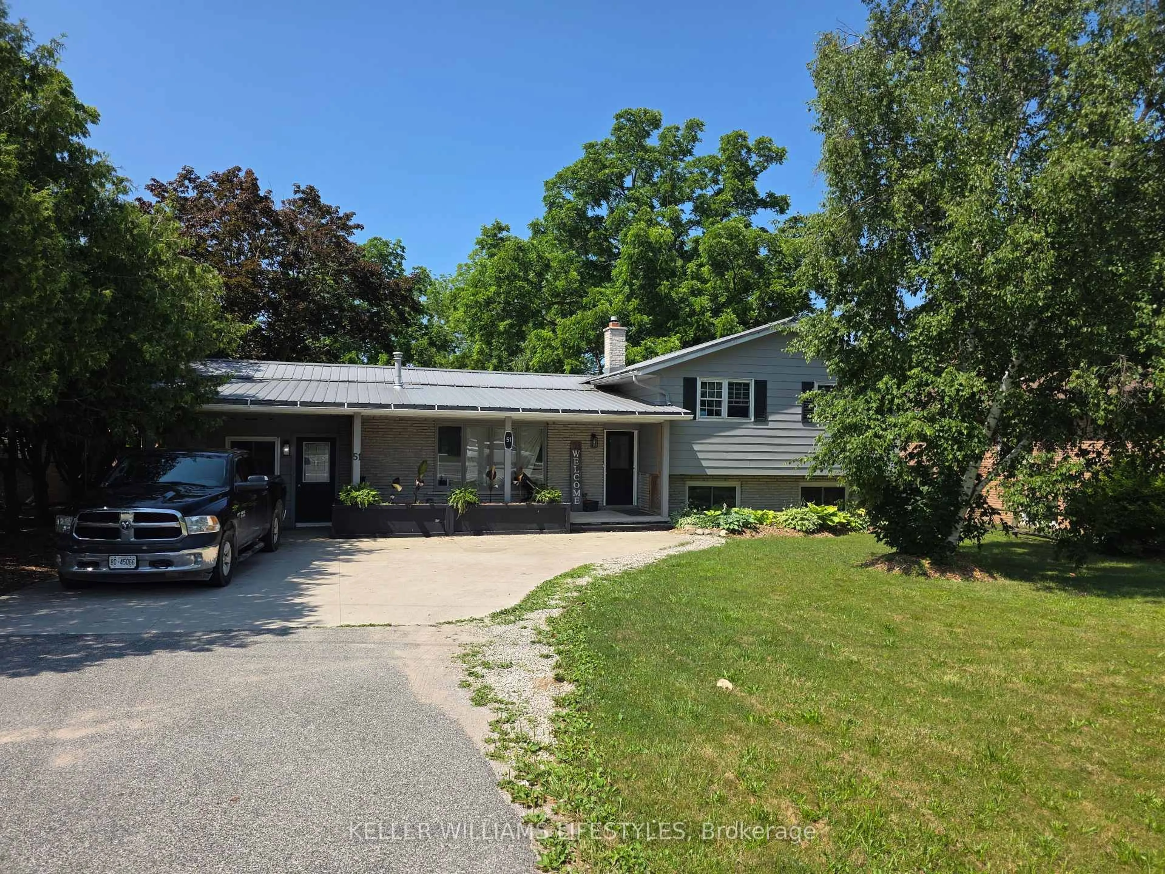 A pic from outside/outdoor area/front of a property/back of a property/a pic from drone, street for 51 Main St, Bluewater Ontario N0M 1G0