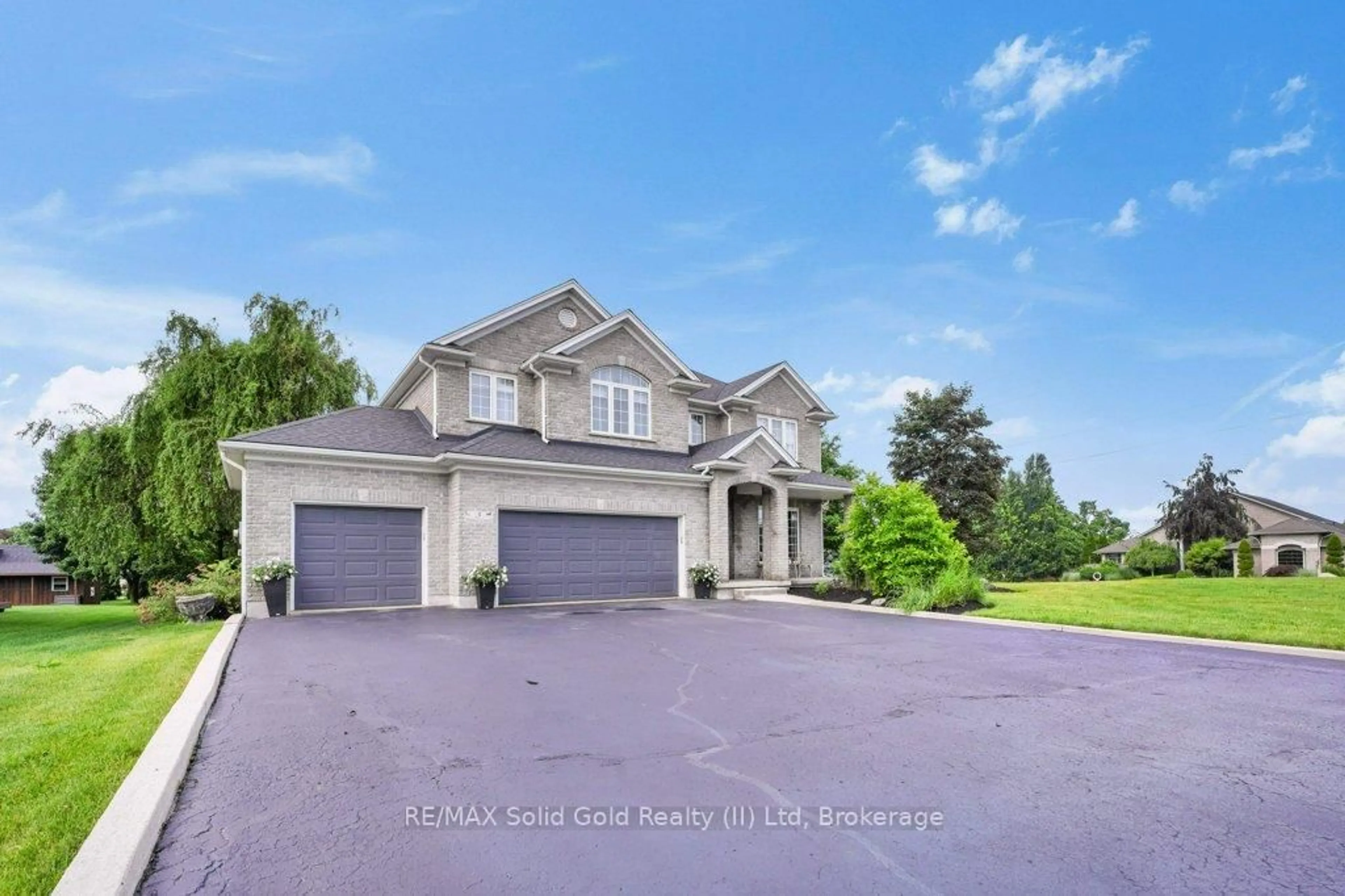 A pic from outside/outdoor area/front of a property/back of a property/a pic from drone, water/lake/river/ocean view for 3 Haley Crt, Woolwich Ontario N0B 2V0