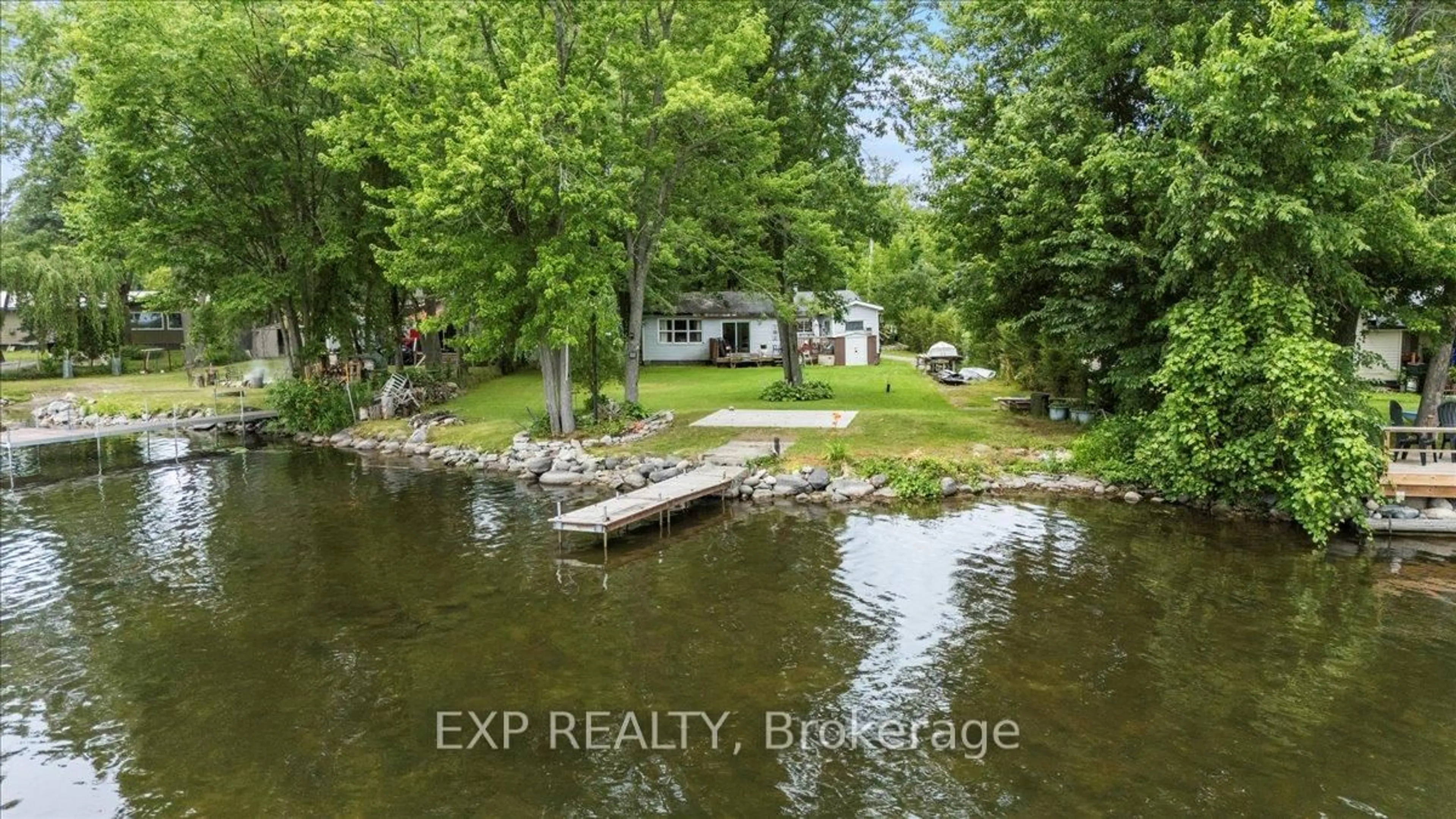 A pic from outside/outdoor area/front of a property/back of a property/a pic from drone, water/lake/river/ocean view for 55 Prior Lane, Hastings Ontario K0K 2C0