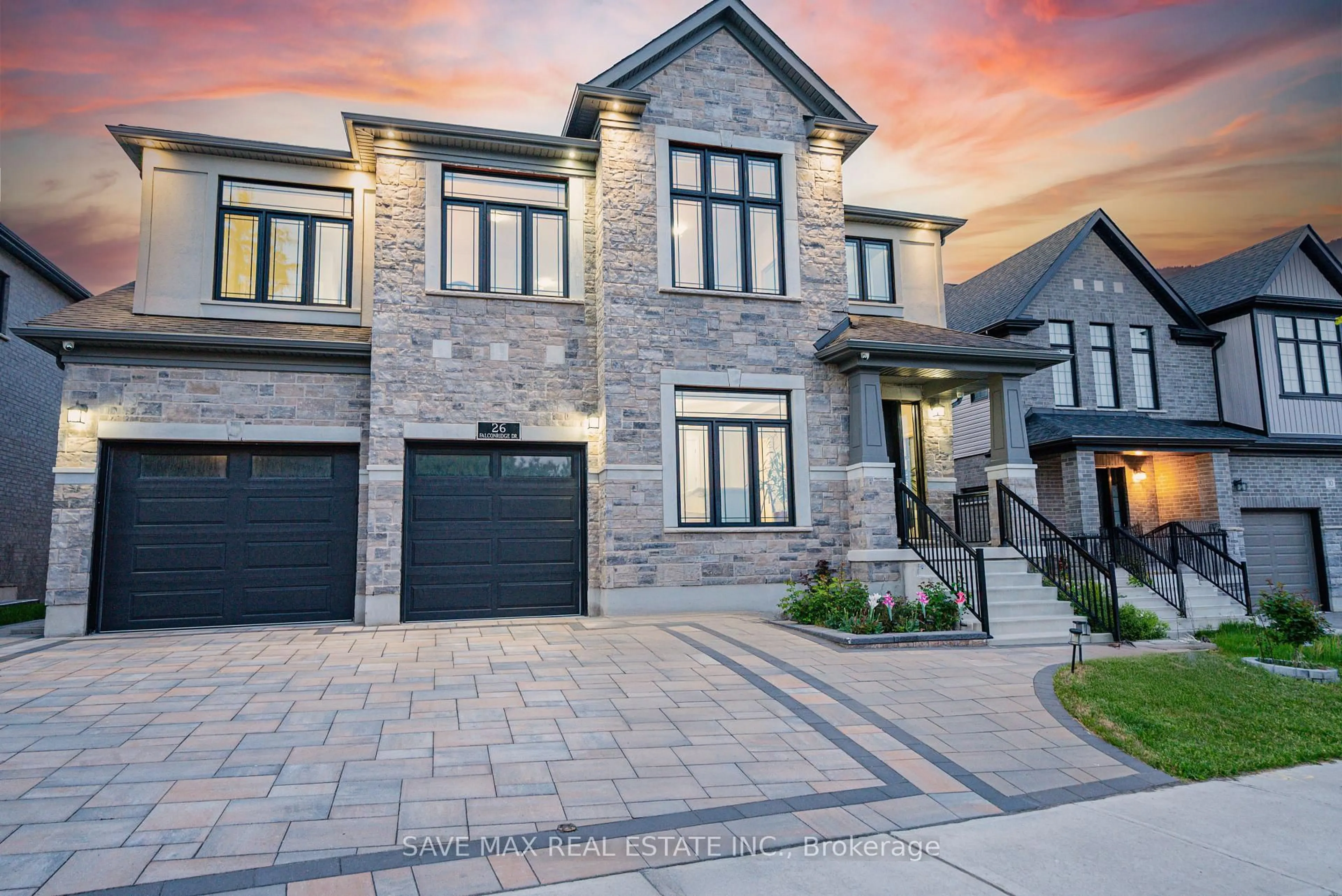 Home with brick exterior material, street for 26 Falconridge Dr, Kitchener Ontario N2K 0G1