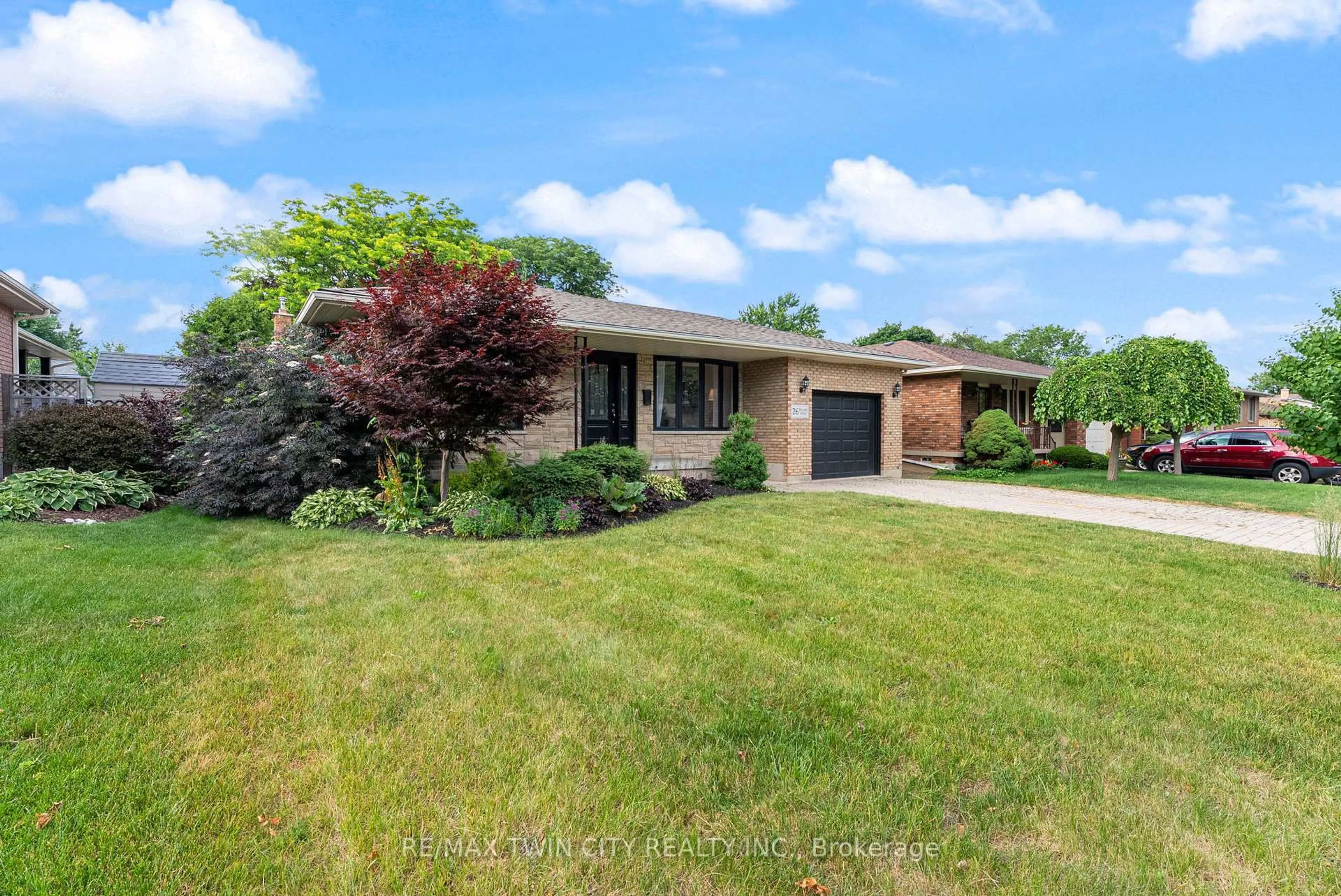 Home with brick exterior material, street for 26 Belaire Rd, Brantford Ontario N3R 6Z3