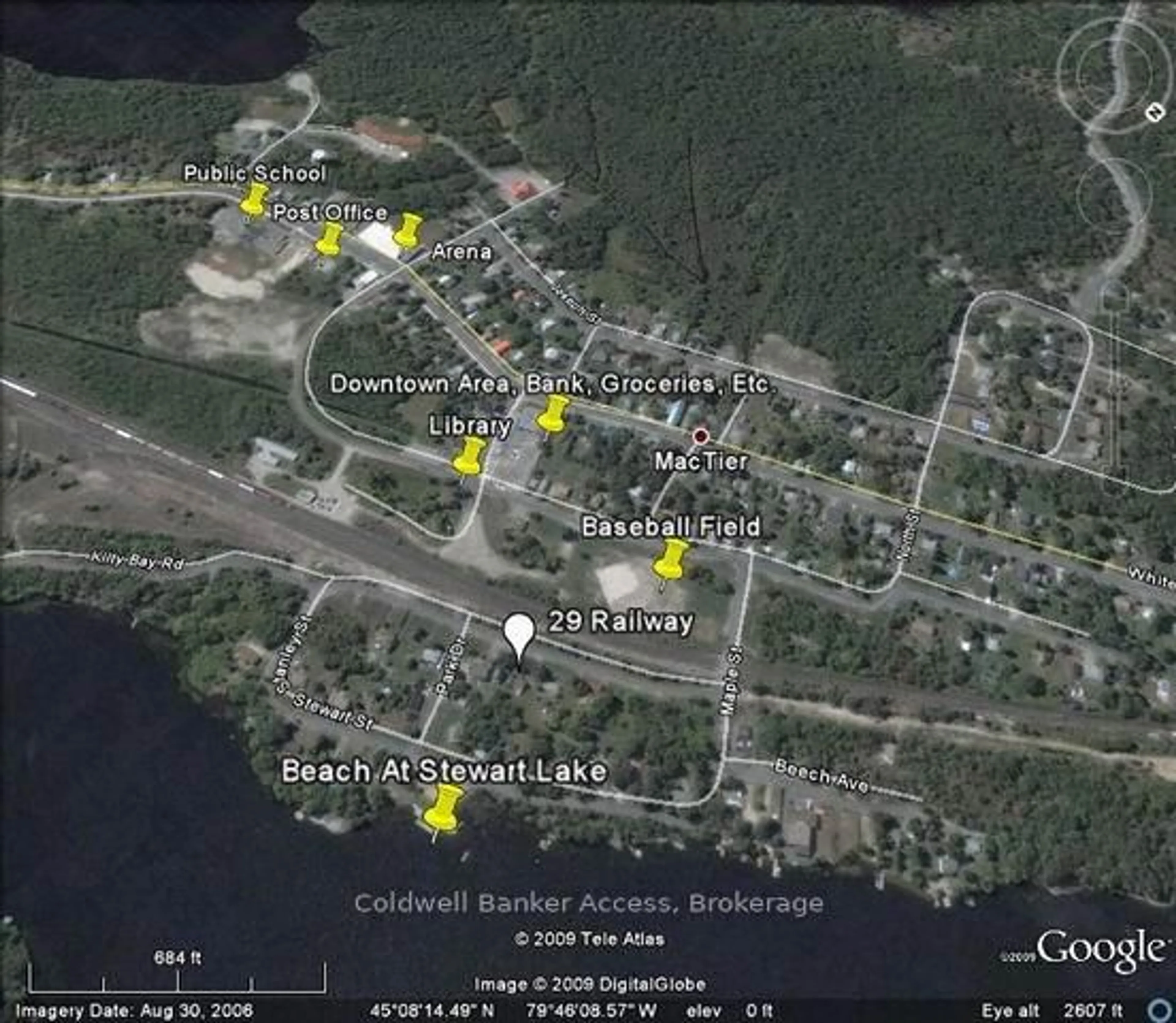Picture of a map for 29 Railway St #1, 2, and 3, Georgian Bay Ontario P0C 1H0
