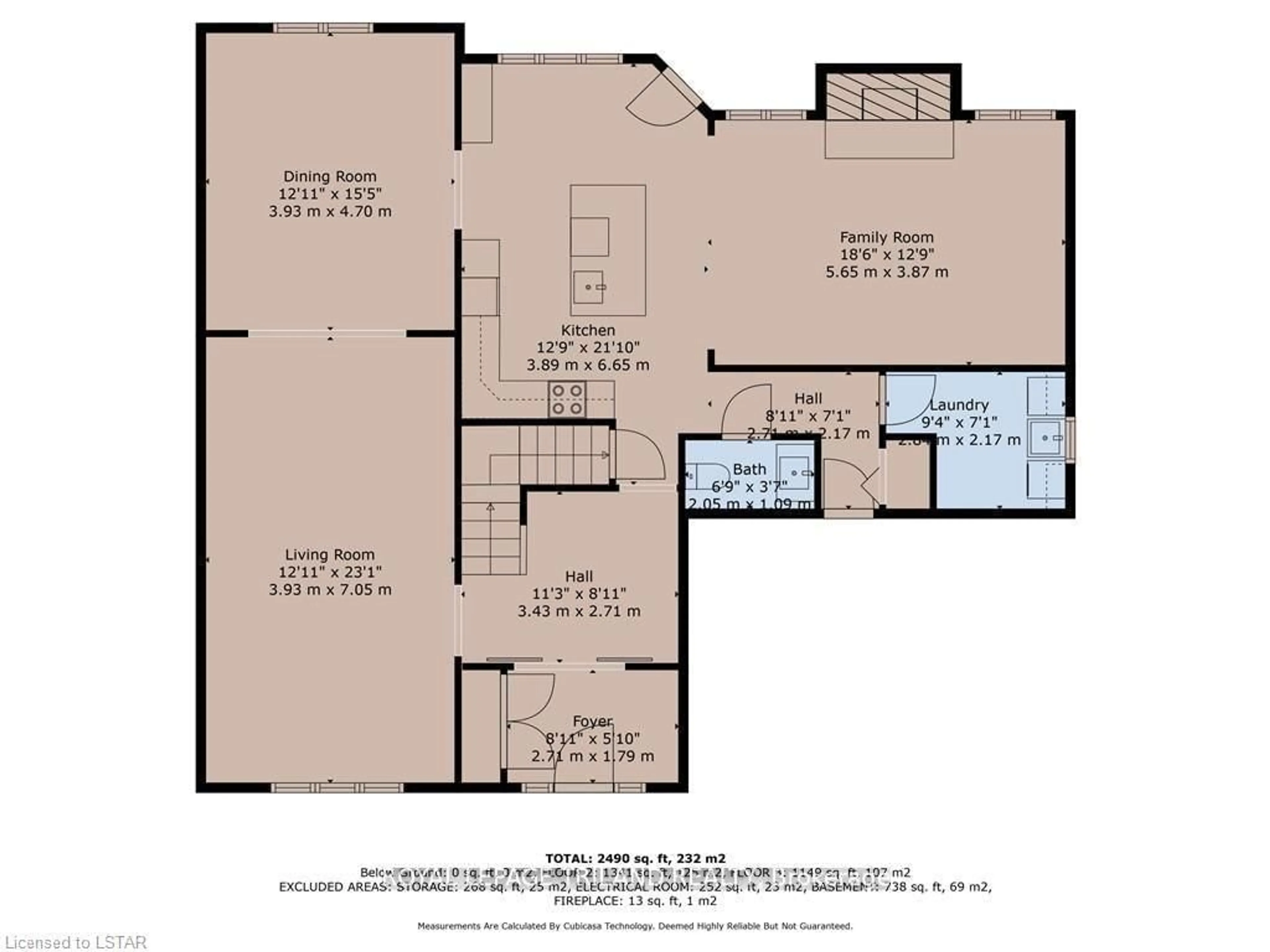 Floor plan for 1047 GRIFFITH St, London South Ontario N6K 3Y5