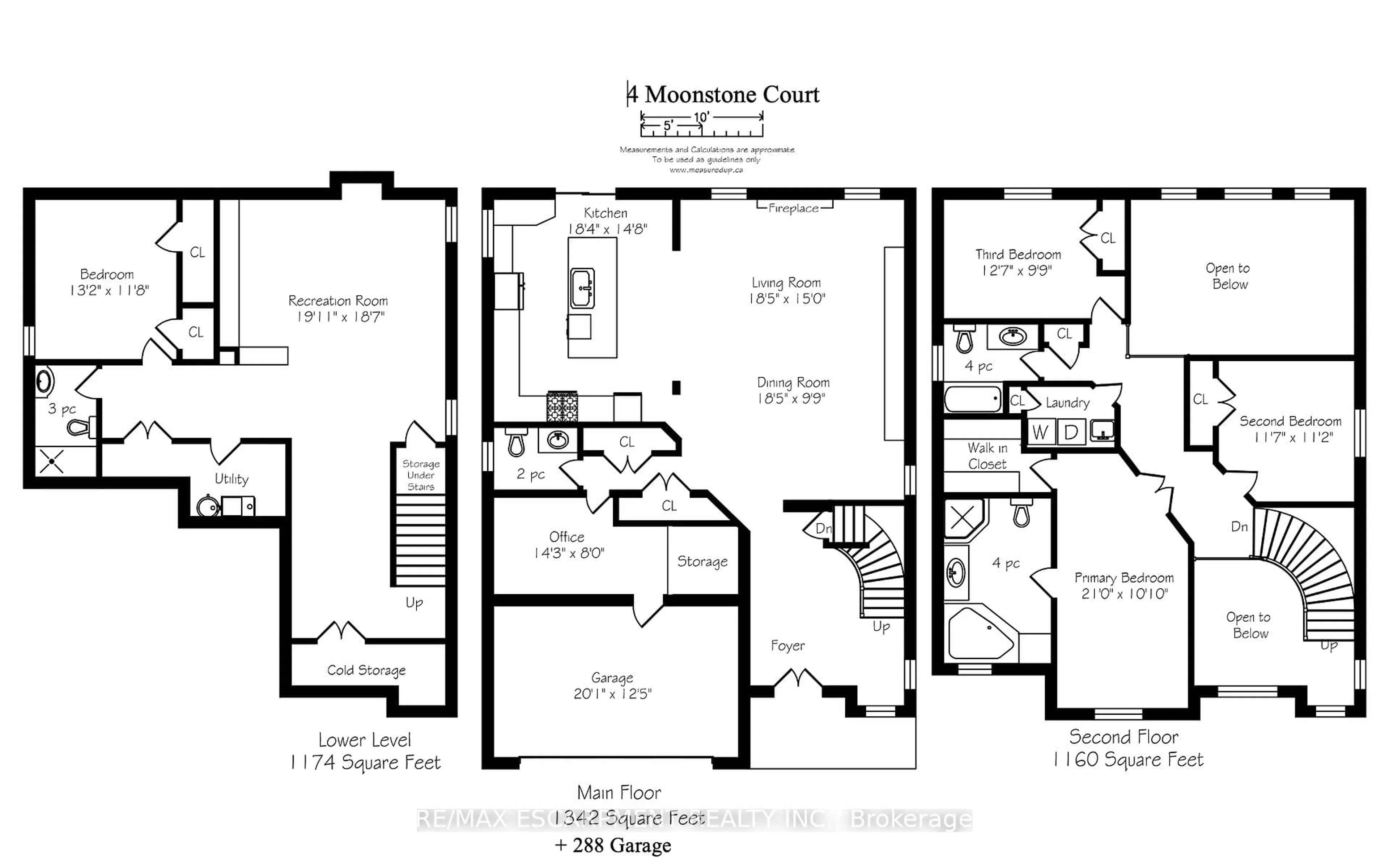 Floor plan for 4 Moonstone Crt, Hamilton Ontario L9B 2Y1